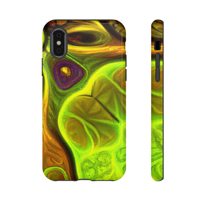 Phone Case-FRACTAL GREEN | Tough-iPhone XS-Glossy-PhoneCaseBoss-Phone-Best-Phone-Cases