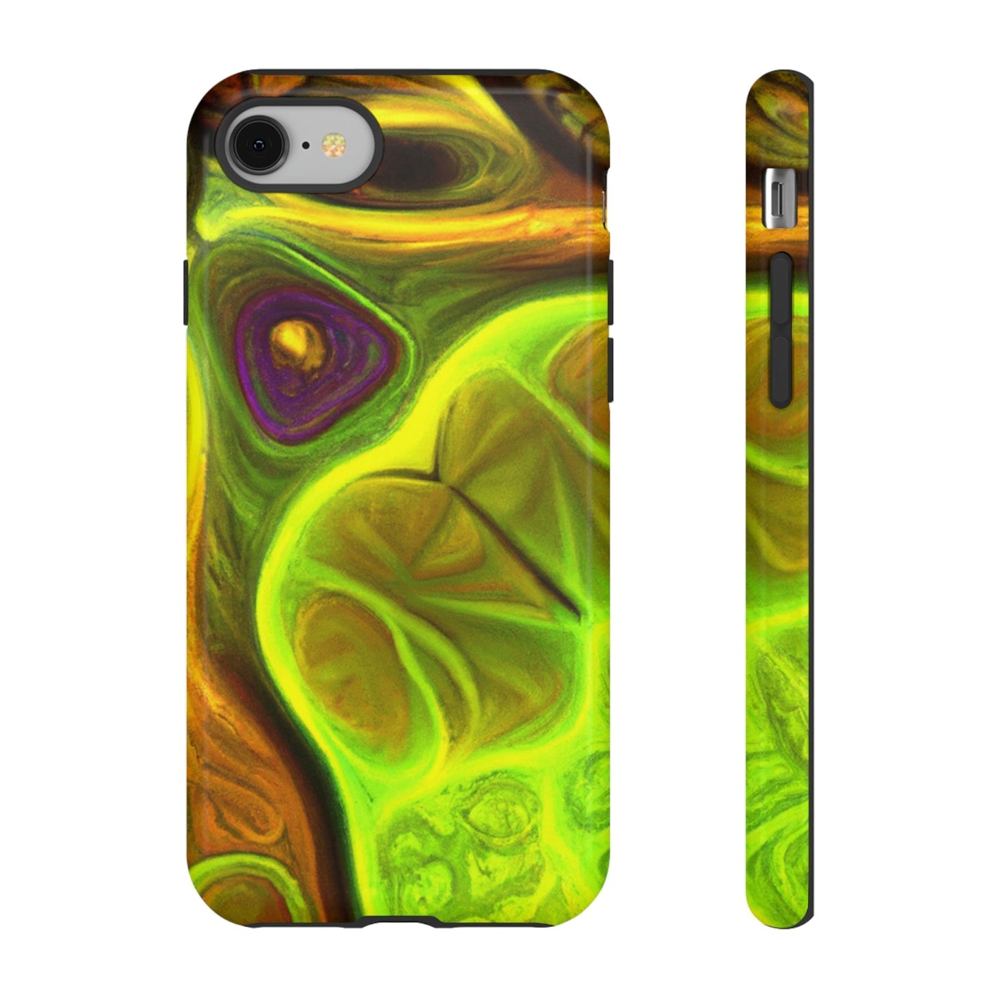 Phone Case-FRACTAL GREEN | Tough-iPhone 8-Glossy-PhoneCaseBoss-Phone-Best-Phone-Cases