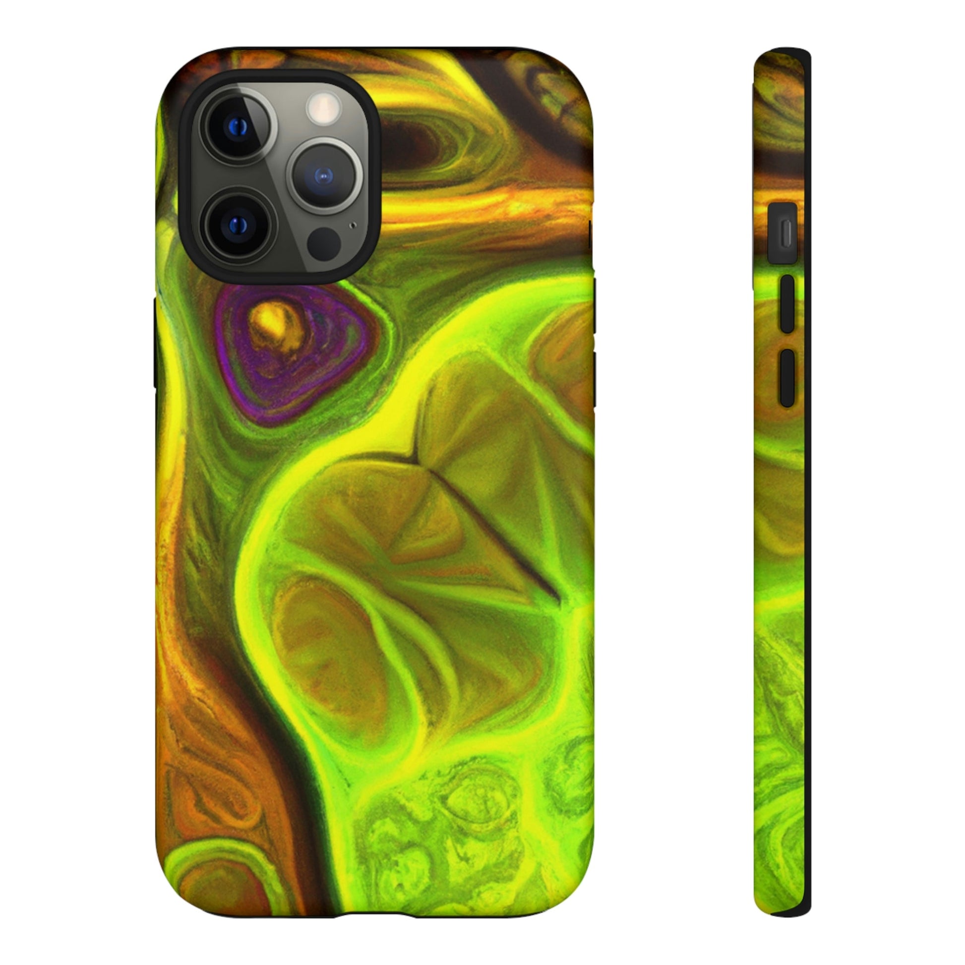 Phone Case-FRACTAL GREEN | Tough-iPhone 12 Pro Max-Matte-PhoneCaseBoss-Phone-Best-Phone-Cases