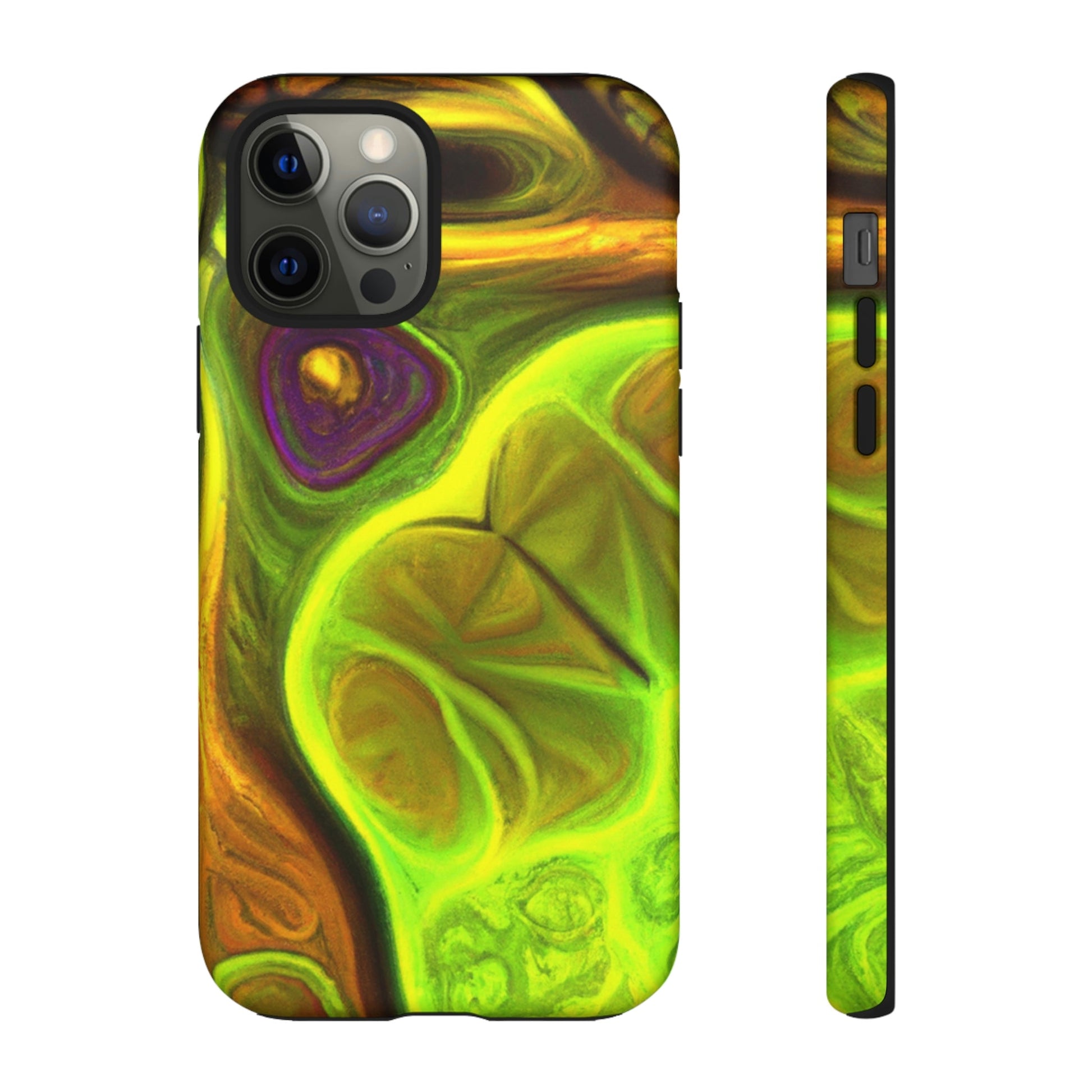 Phone Case-FRACTAL GREEN | Tough-iPhone 12 Pro-Matte-PhoneCaseBoss-Phone-Best-Phone-Cases