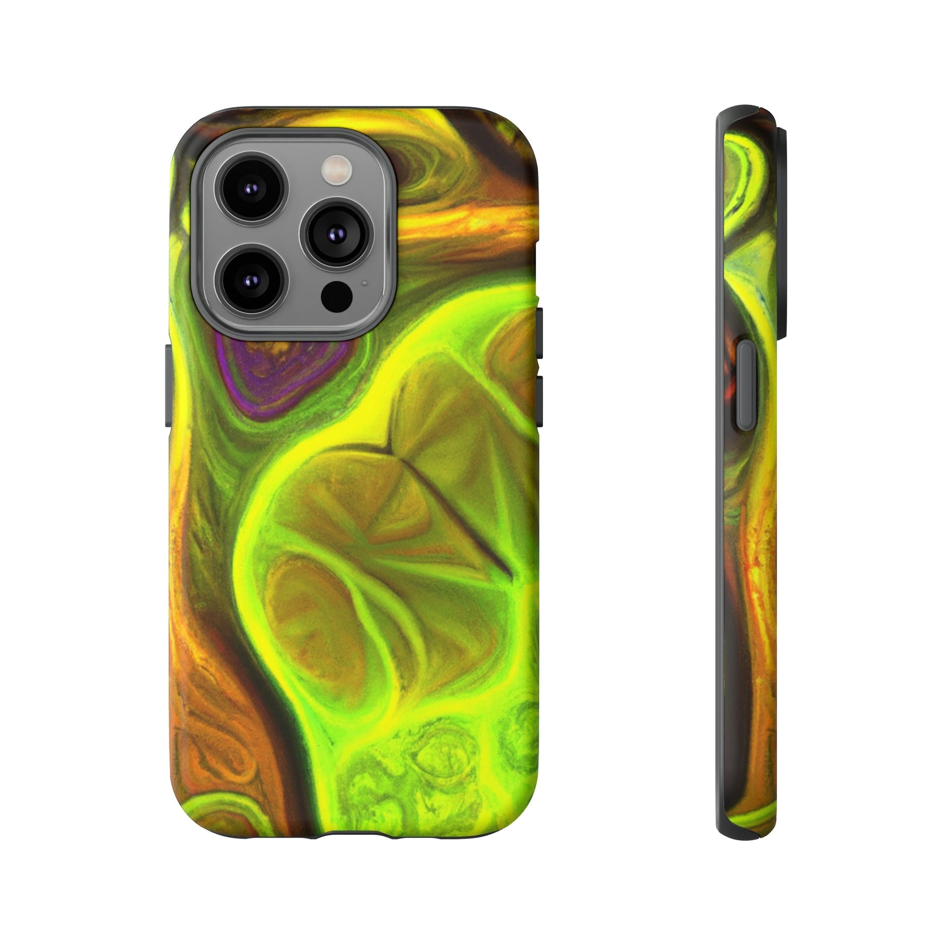 Phone Case-FRACTAL GREEN | Tough-iPhone 14 Pro-Matte-PhoneCaseBoss-Phone-Best-Phone-Cases