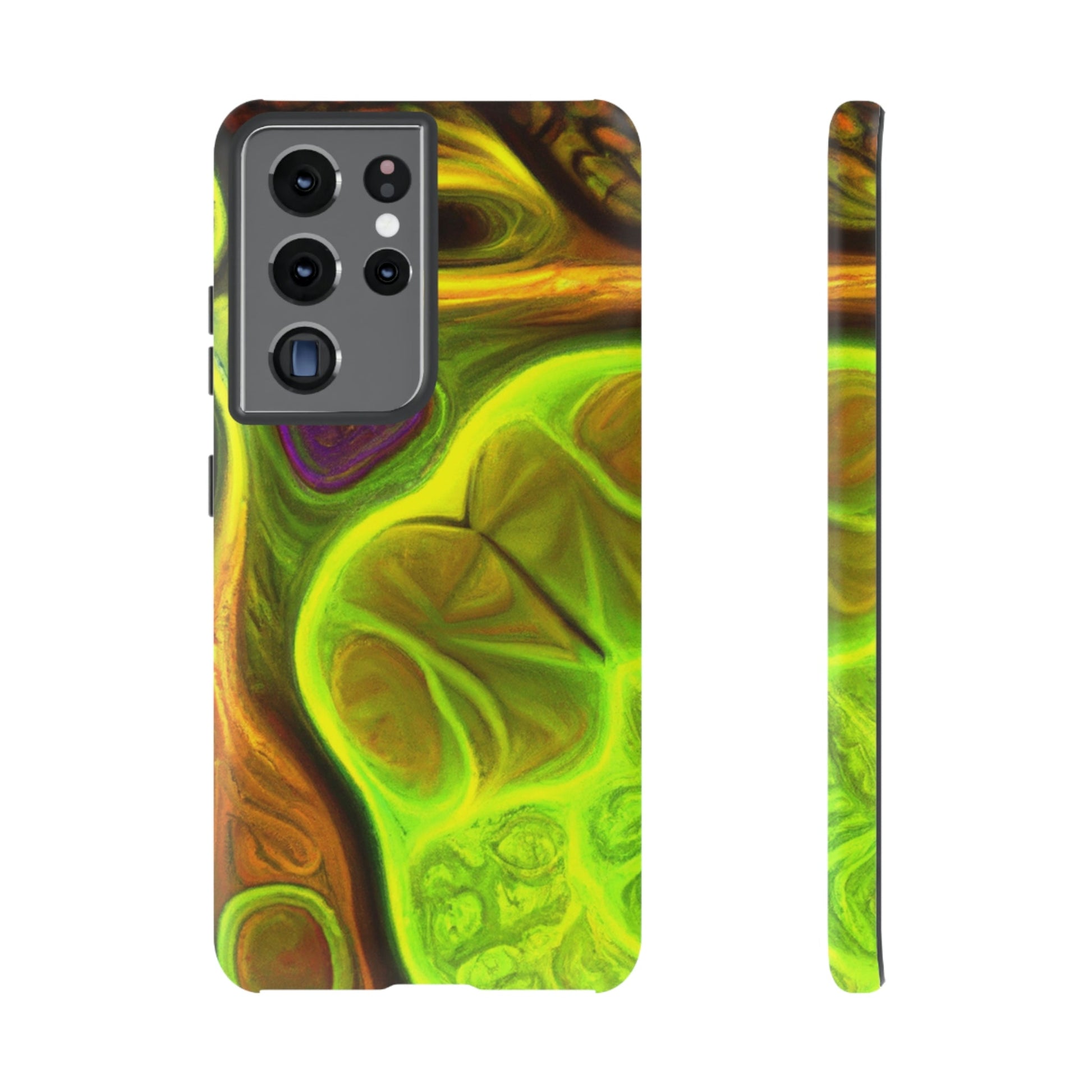 Phone Case-FRACTAL GREEN | Tough-Samsung Galaxy S21 Ultra-Matte-PhoneCaseBoss-Phone-Best-Phone-Cases