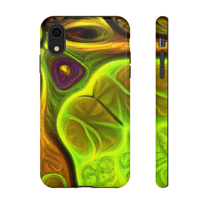 Phone Case-FRACTAL GREEN | Tough-iPhone XR-Glossy-PhoneCaseBoss-Phone-Best-Phone-Cases