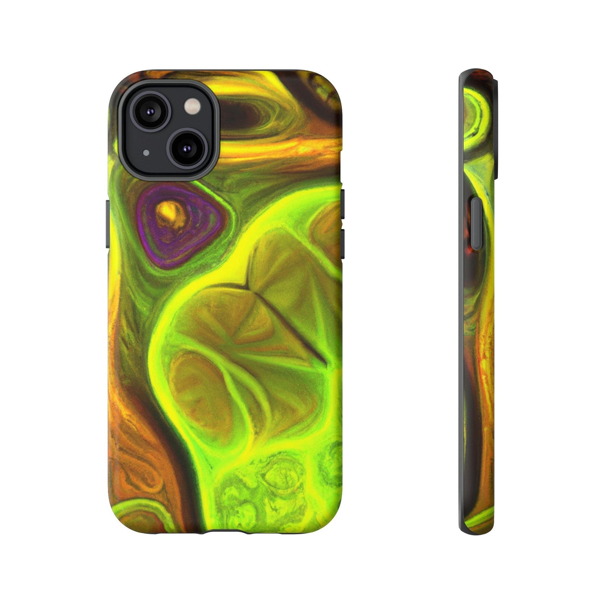 Phone Case-FRACTAL GREEN | Tough-iPhone 14 Plus-Matte-PhoneCaseBoss-Phone-Best-Phone-Cases