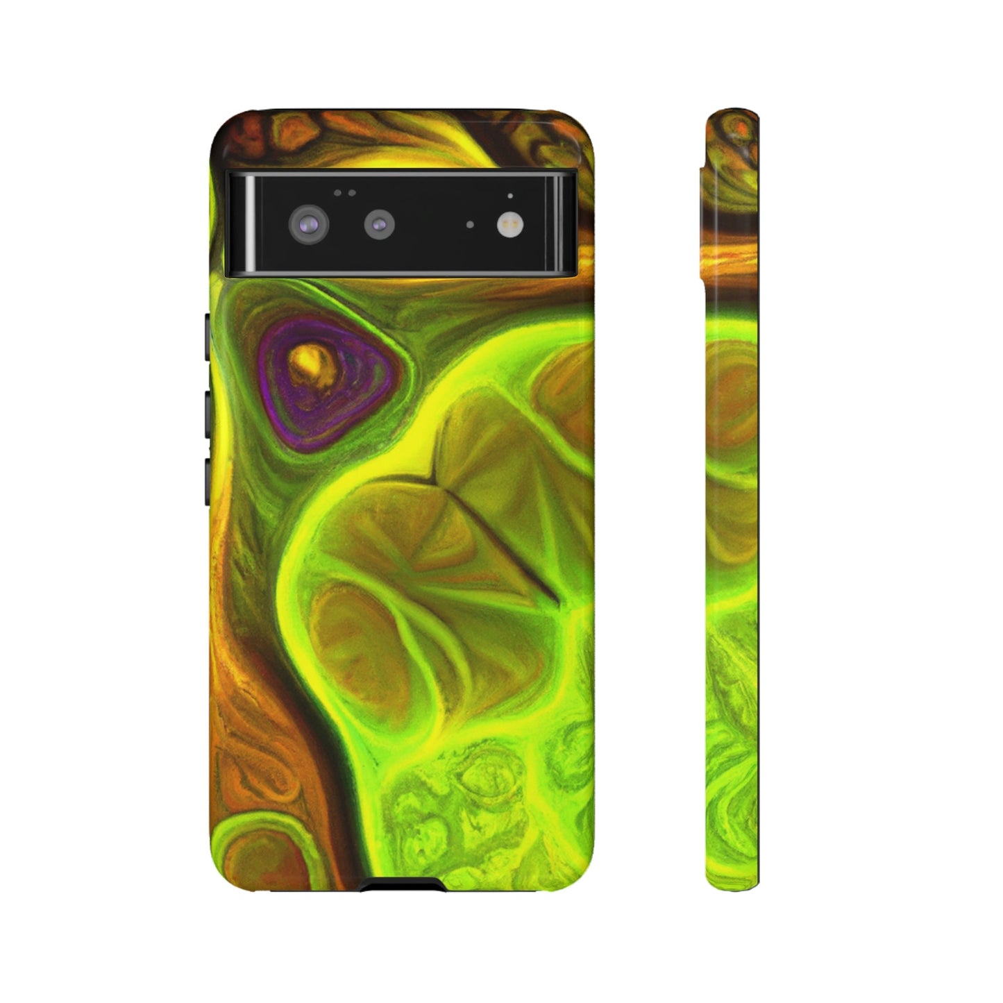 Phone Case-FRACTAL GREEN | Tough-Google Pixel 6-Glossy-PhoneCaseBoss-Phone-Best-Phone-Cases