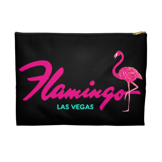 Flamingo Las Vegas Bag - Las Vegas Flamingo Hotel and Casino Accessory Pouch (Two-sided)-Bags-Printify-Large-Black zipper-Accessories, All Over Print, Bags, Pouches-PhoneCaseBoss.com
