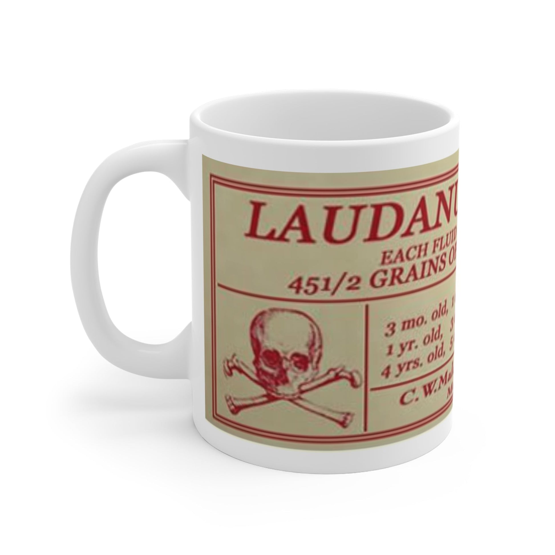 Funny/Dark Humor Coffee Mug. "Laudanum" 11oz Mug-Mug-Printify-11 oz, Home & Living, Mugs, Sublimation, White base | 11oz,,,7783540129885-FunnyDark-Humor-Coffee-Mug_-Laudanum-11oz-Mug-Mug-11-oz-Home-Living-Mugs-Sublimation-White-base-11oz-Best-Online-Gift-Shop-2, PhoneCaseBoss | Image-position:2-SKU:[sku}, Barcode: