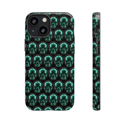 Phone Case-GLOW SKULL | Tough-iPhone 13 Mini-Glossy-PhoneCaseBoss-Phone-Best-Phone-Cases