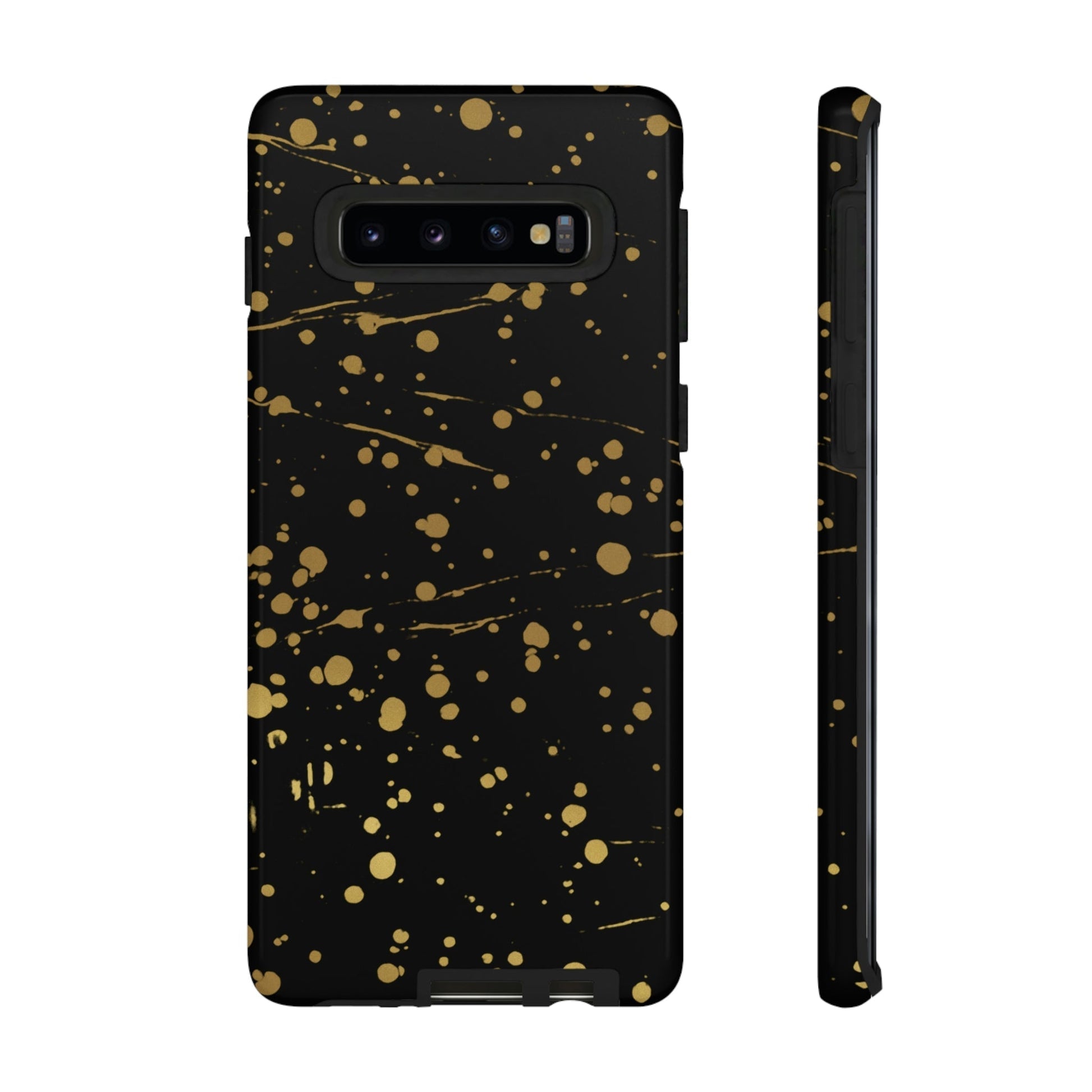 Phone Case-GOLD SPLATTER | Tough-Samsung Galaxy S10-Glossy-PhoneCaseBoss-Phone-Best-Phone-Cases