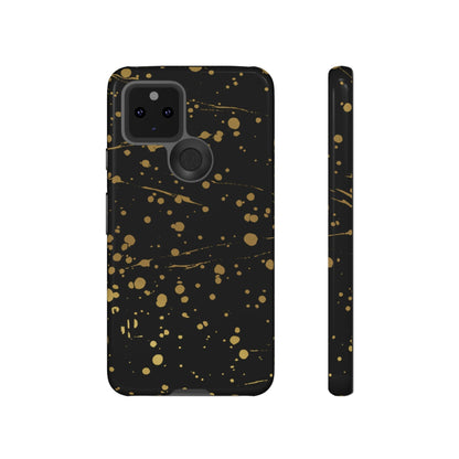 Phone Case-GOLD SPLATTER | Tough-Google Pixel 5 5G-Glossy-PhoneCaseBoss-Phone-Best-Phone-Cases