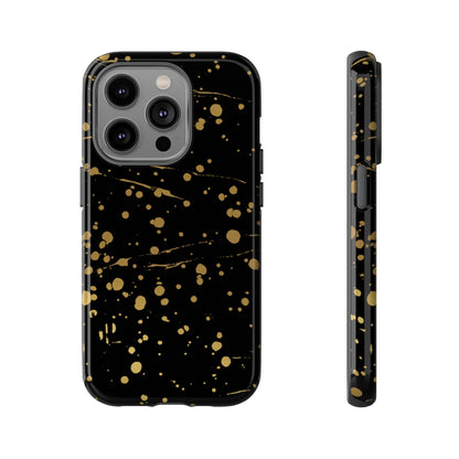 Phone Case-GOLD SPLATTER | Tough-iPhone 14 Pro-Glossy-PhoneCaseBoss-Phone-Best-Phone-Cases