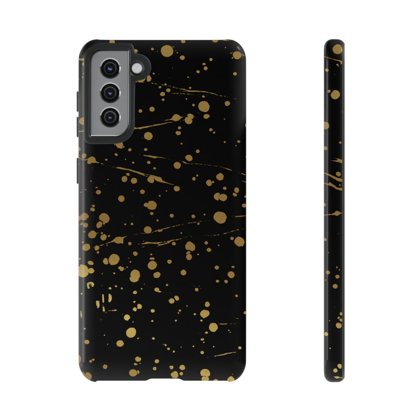 Phone Case-GOLD SPLATTER | Tough-Samsung Galaxy S21 Plus-Glossy-PhoneCaseBoss-Phone-Best-Phone-Cases