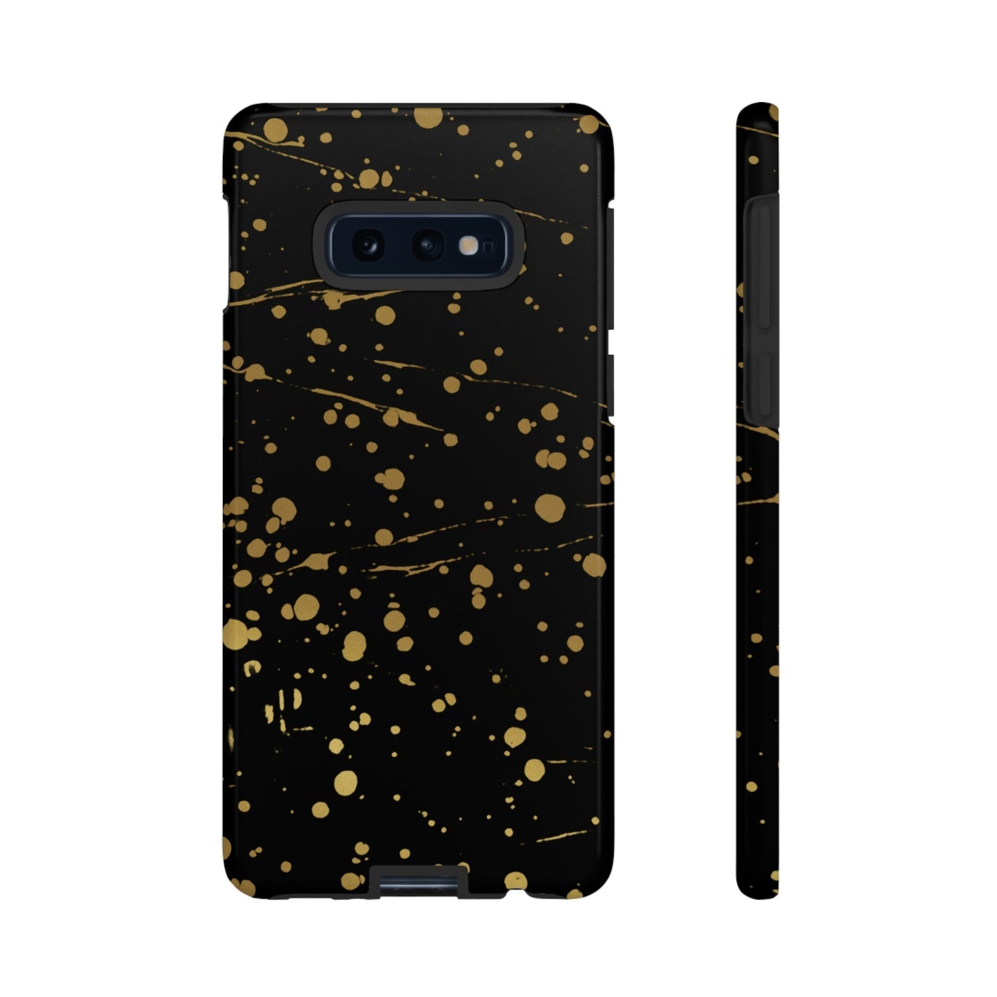 Phone Case-GOLD SPLATTER | Tough-Samsung Galaxy S10E-Glossy-PhoneCaseBoss-Phone-Best-Phone-Cases