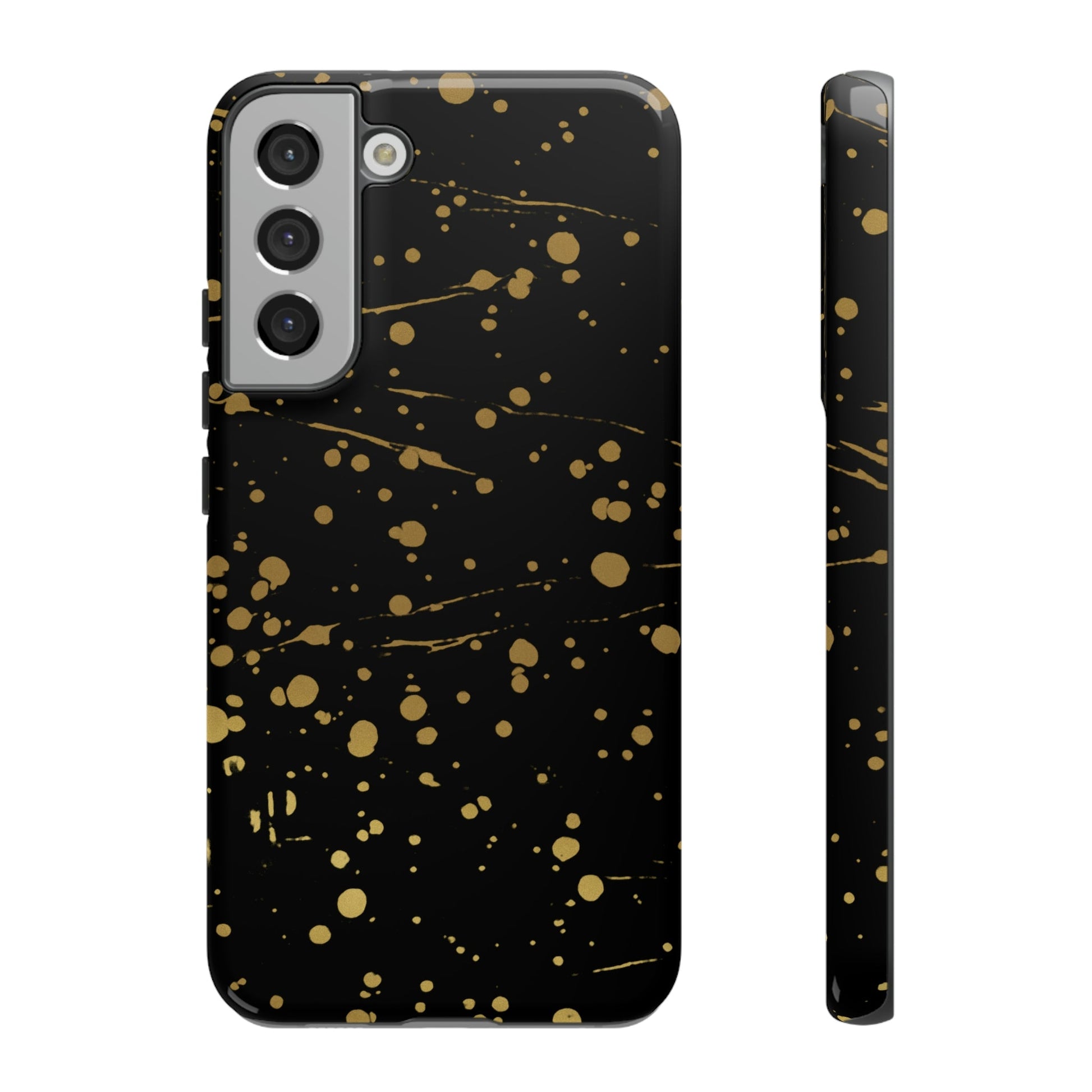 Phone Case-GOLD SPLATTER | Tough-Samsung Galaxy S22 Plus-Glossy-PhoneCaseBoss-Phone-Best-Phone-Cases