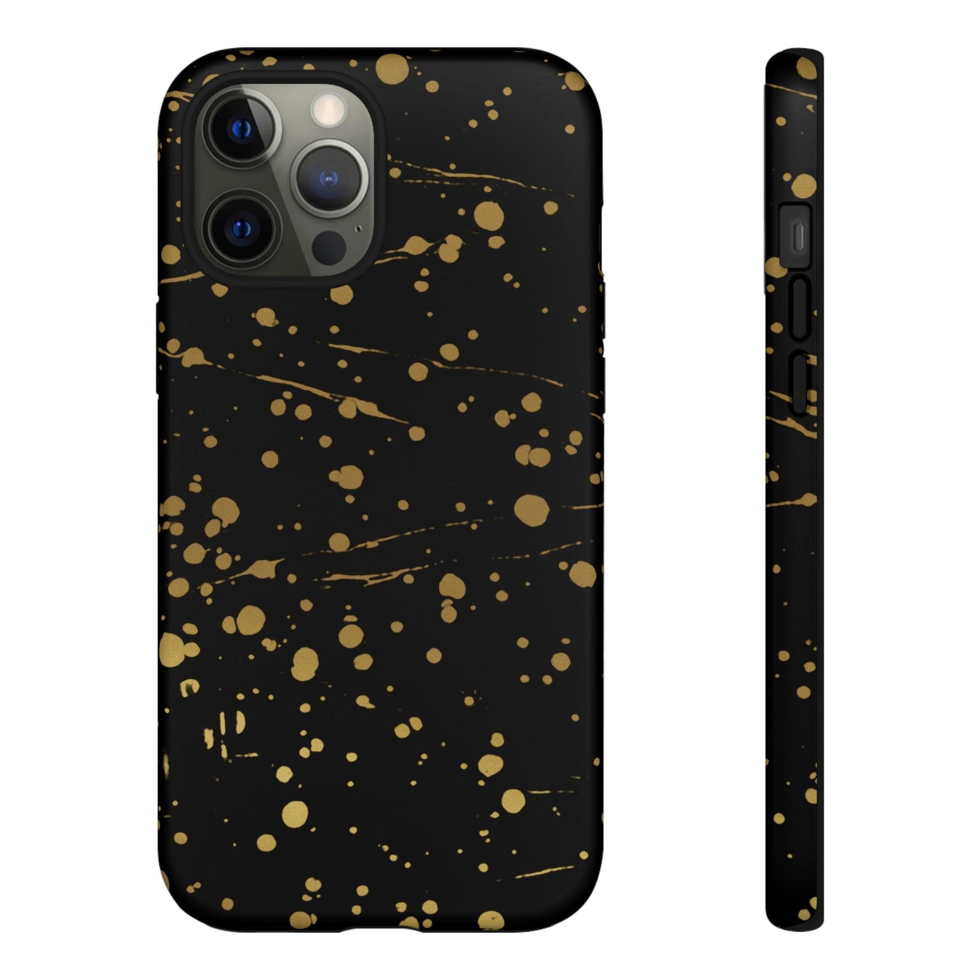 Phone Case-GOLD SPLATTER | Tough-iPhone 12 Pro Max-Matte-PhoneCaseBoss-Phone-Best-Phone-Cases