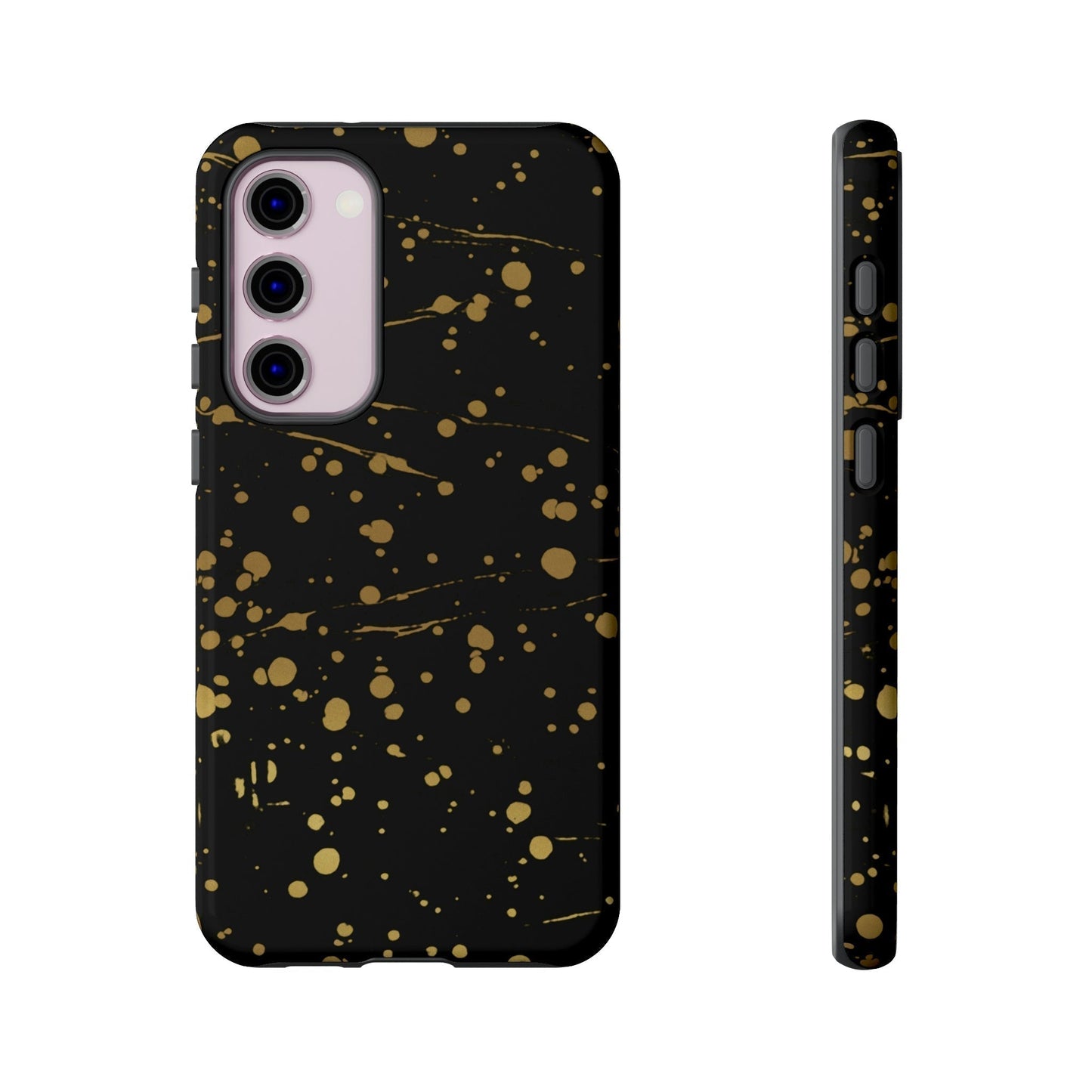 Phone Case-GOLD SPLATTER | Tough-Samsung Galaxy S23 Plus-Glossy-PhoneCaseBoss-Phone-Best-Phone-Cases