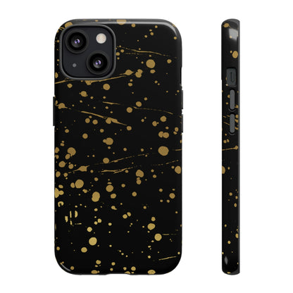 Phone Case-GOLD SPLATTER | Tough-iPhone 13-Glossy-PhoneCaseBoss-Phone-Best-Phone-Cases