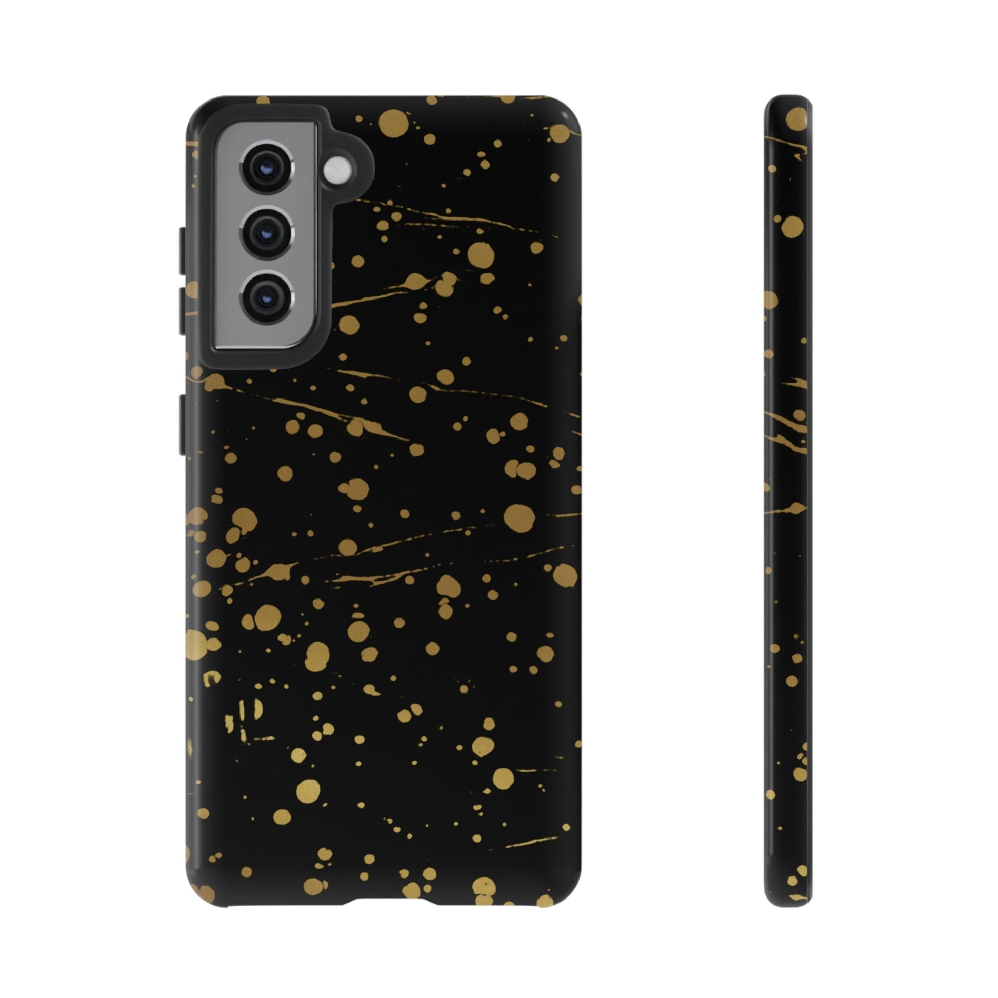 Phone Case-GOLD SPLATTER | Tough-Samsung Galaxy S21-Glossy-PhoneCaseBoss-Phone-Best-Phone-Cases