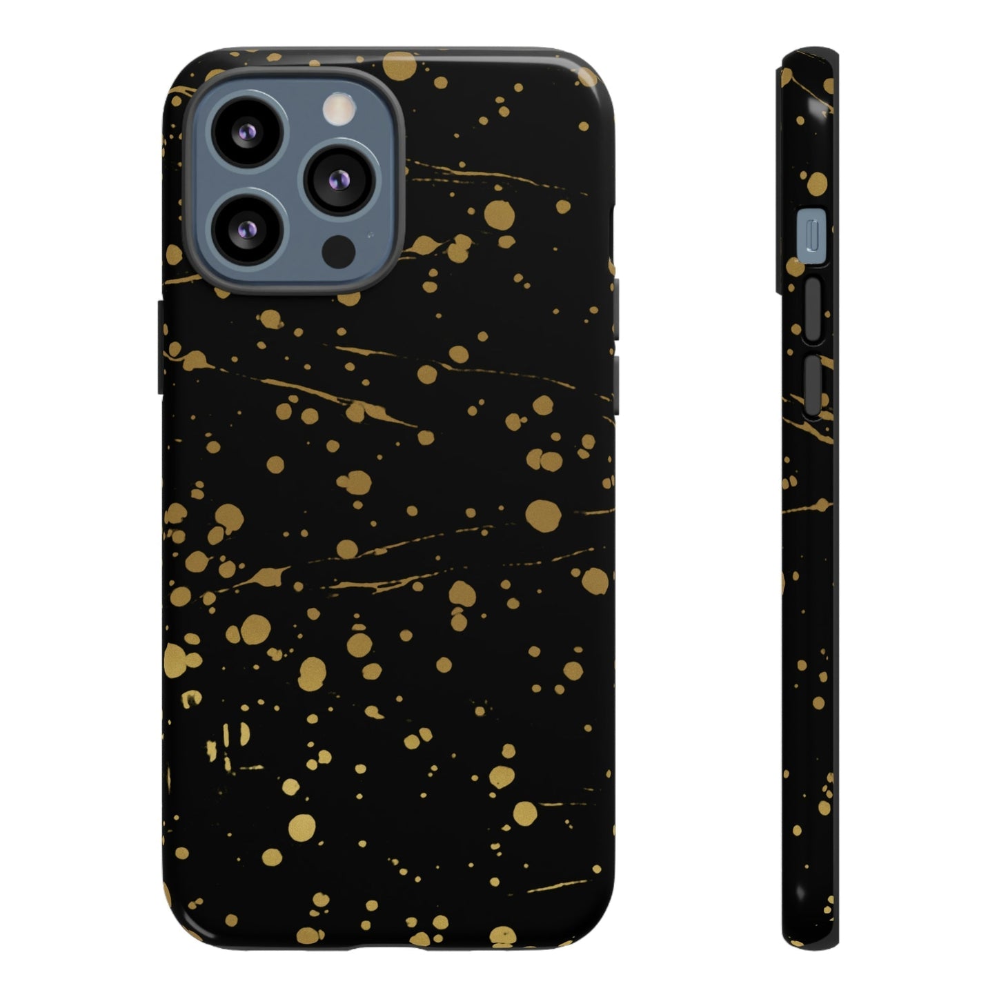 Phone Case-GOLD SPLATTER | Tough-iPhone 13 Pro Max-Glossy-PhoneCaseBoss-Phone-Best-Phone-Cases