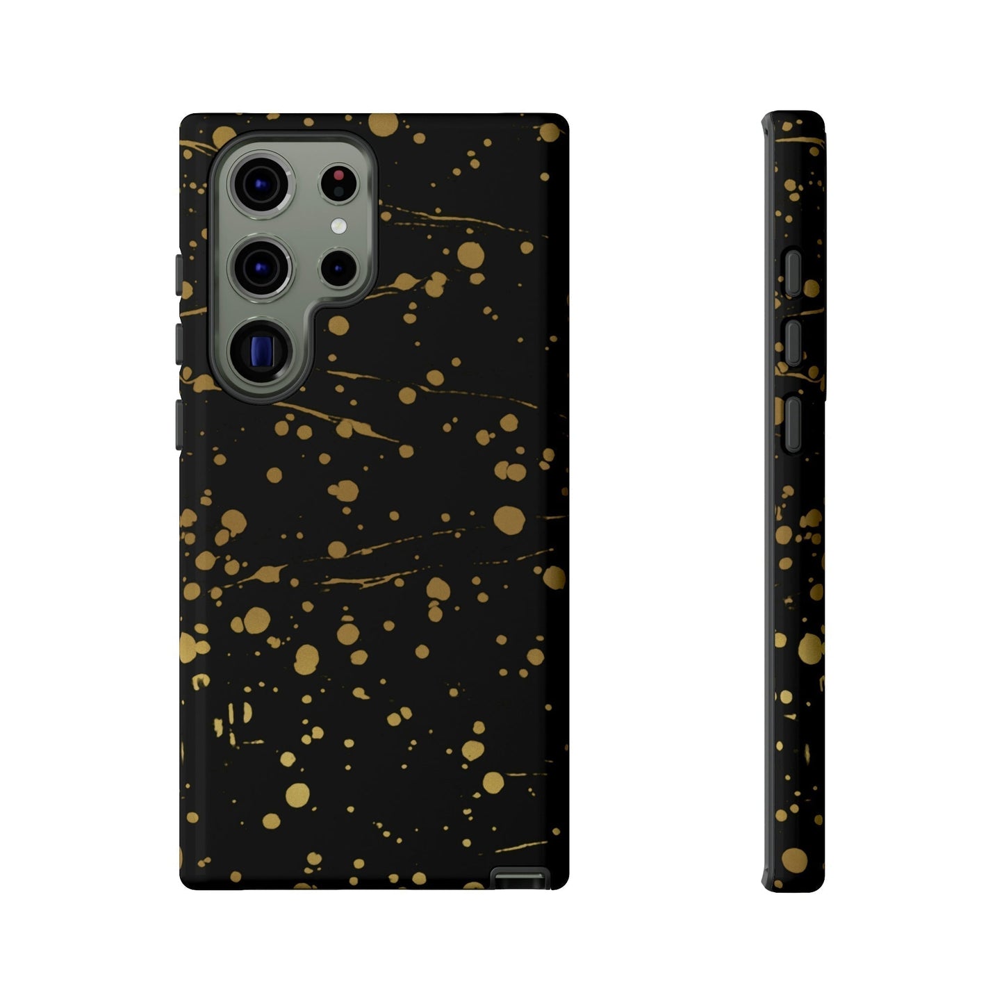 Phone Case-GOLD SPLATTER | Tough-Samsung Galaxy S23 Ultra-Glossy-PhoneCaseBoss-Phone-Best-Phone-Cases