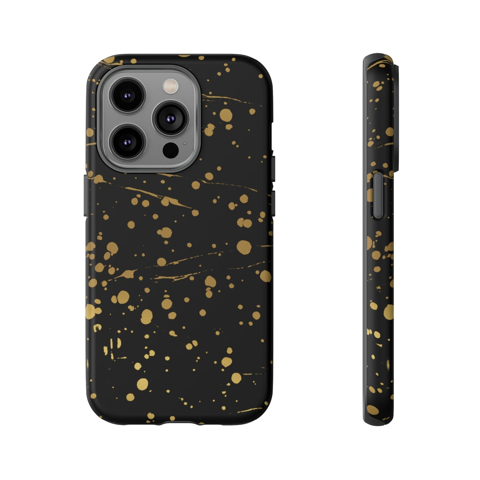 Phone Case-GOLD SPLATTER | Tough-iPhone 14 Pro-Matte-PhoneCaseBoss-Phone-Best-Phone-Cases