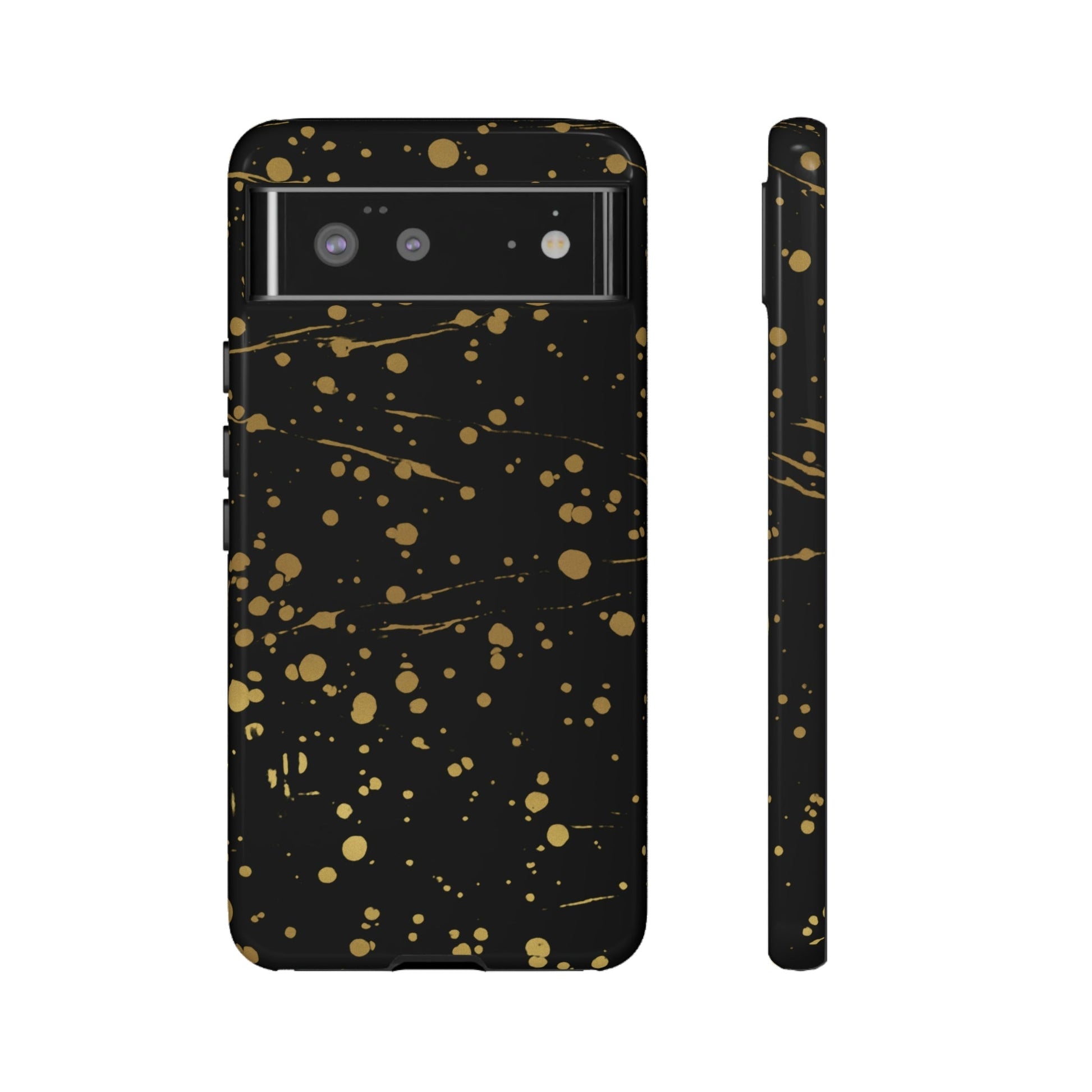 Phone Case-GOLD SPLATTER | Tough-Google Pixel 6-Glossy-PhoneCaseBoss-Phone-Best-Phone-Cases