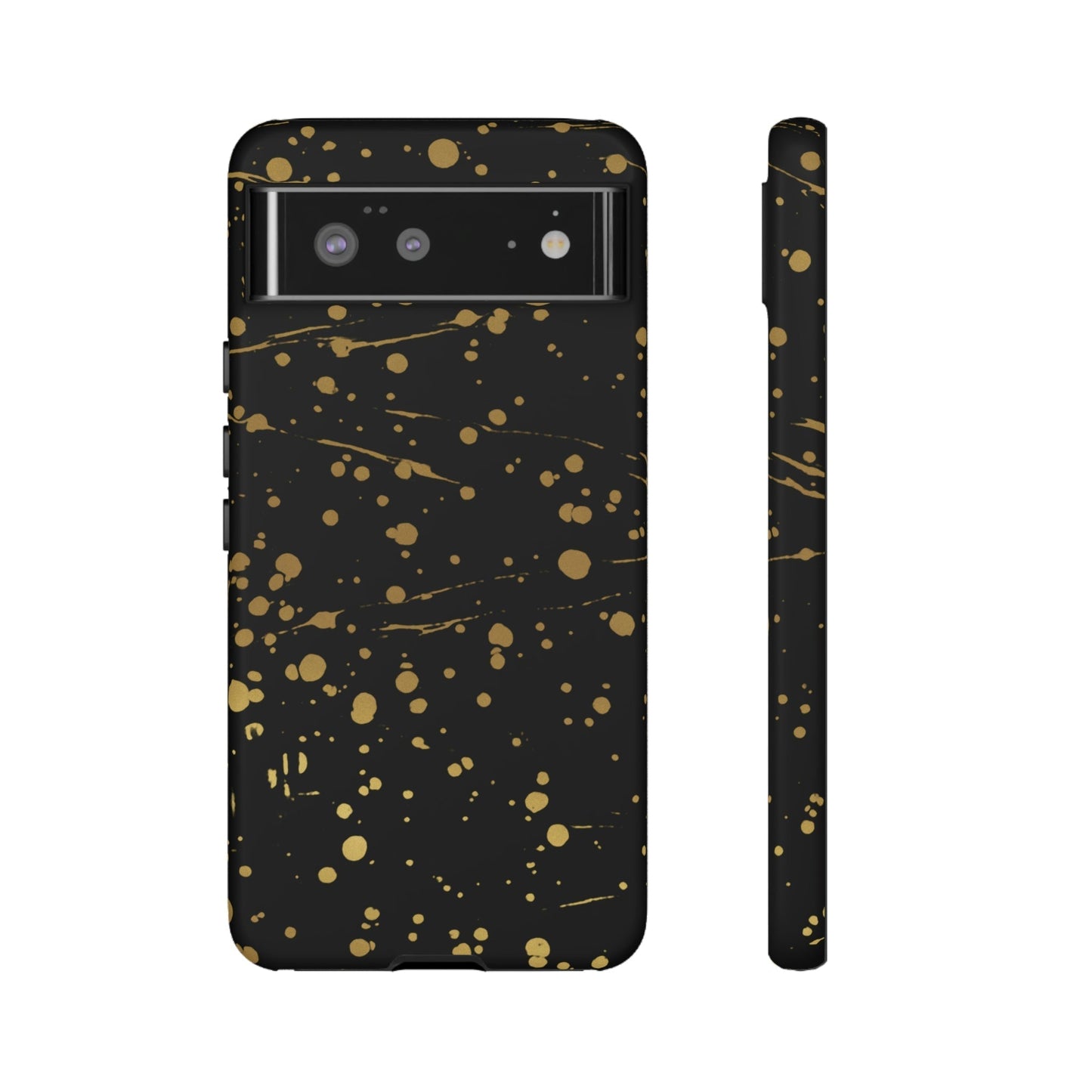 Phone Case-GOLD SPLATTER | Tough-Google Pixel 6-Matte-PhoneCaseBoss-Phone-Best-Phone-Cases