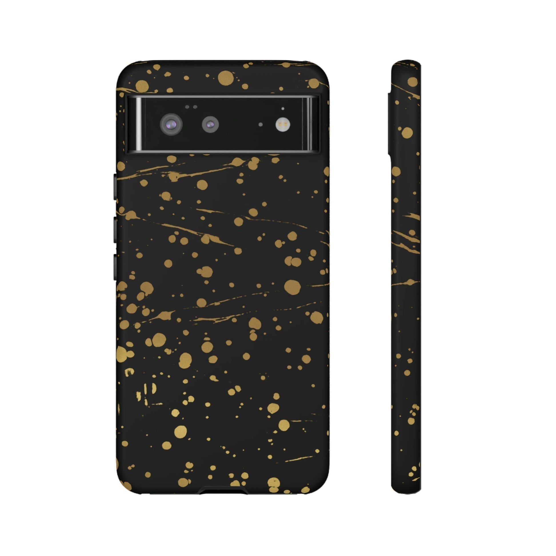 Phone Case-GOLD SPLATTER | Tough-Google Pixel 6-Matte-PhoneCaseBoss-Phone-Best-Phone-Cases