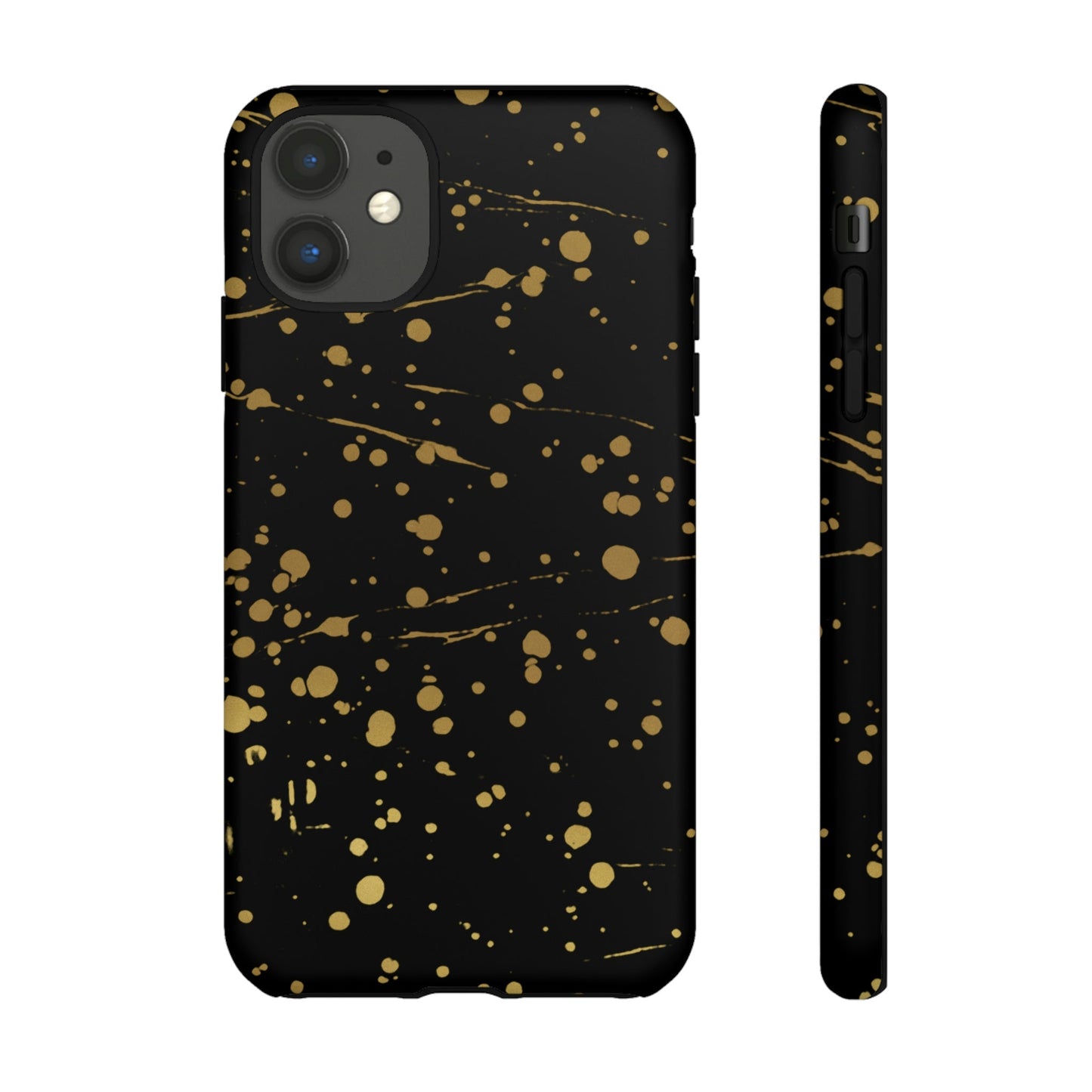 Phone Case-GOLD SPLATTER | Tough-iPhone 11-Matte-PhoneCaseBoss-Phone-Best-Phone-Cases