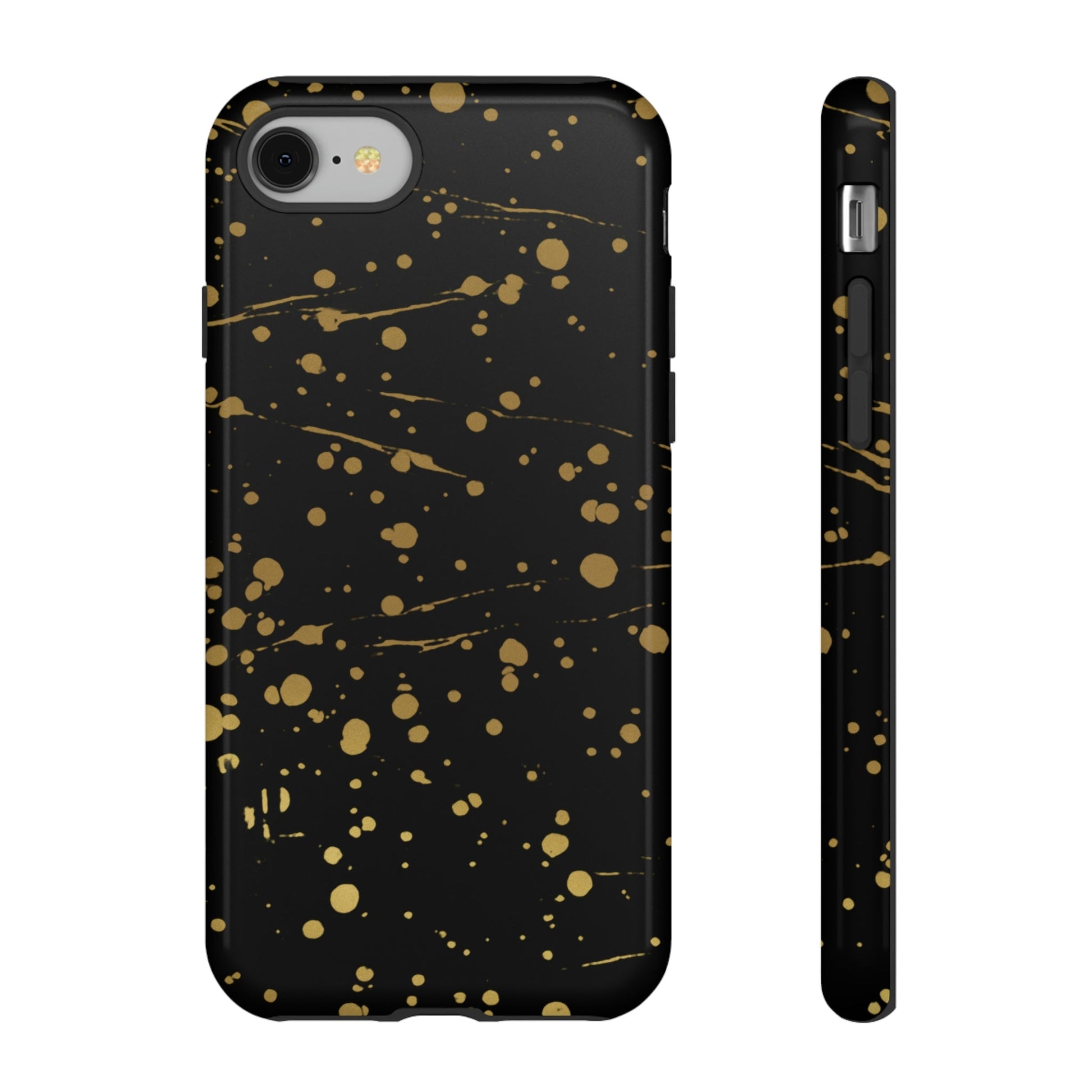 Phone Case-GOLD SPLATTER | Tough-iPhone 8-Glossy-PhoneCaseBoss-Phone-Best-Phone-Cases