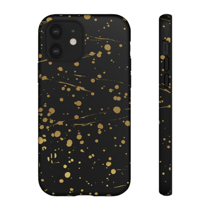 Phone Case-GOLD SPLATTER | Tough-iPhone 12-Matte-PhoneCaseBoss-Phone-Best-Phone-Cases