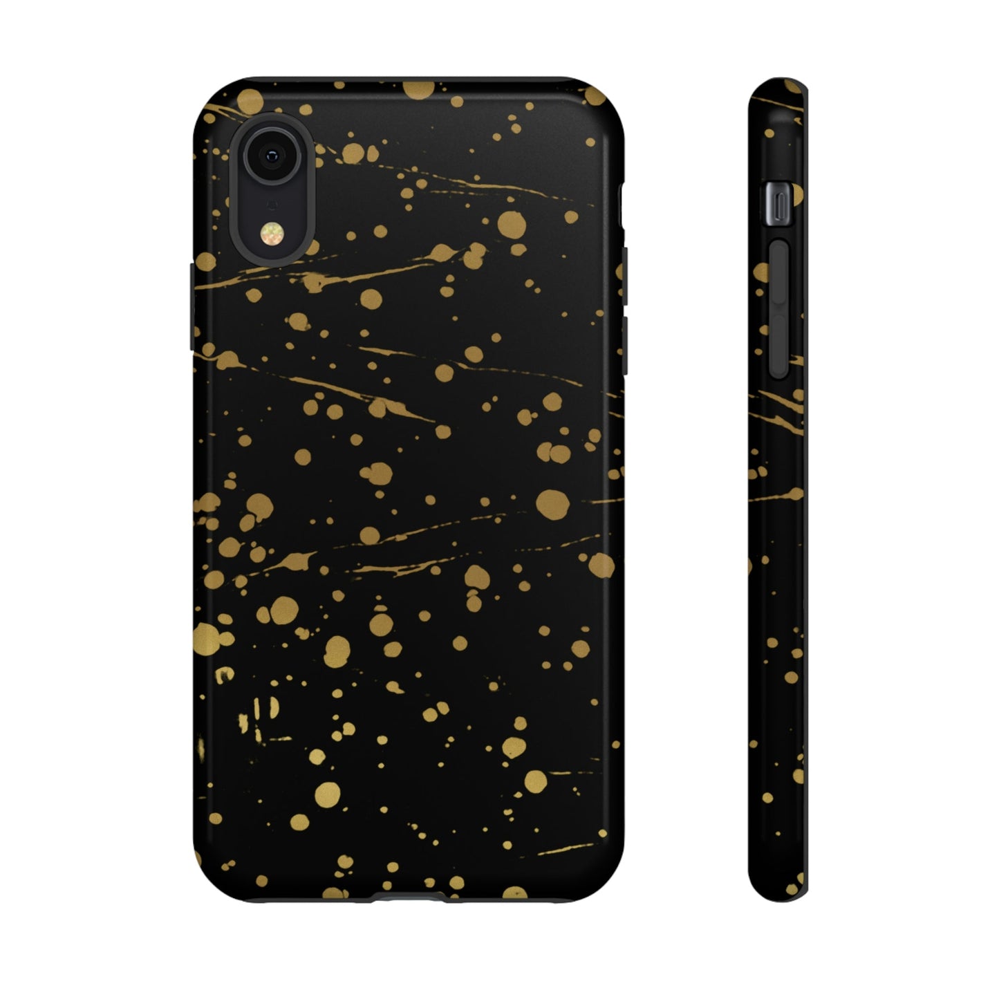 Phone Case-GOLD SPLATTER | Tough-iPhone XR-Glossy-PhoneCaseBoss-Phone-Best-Phone-Cases