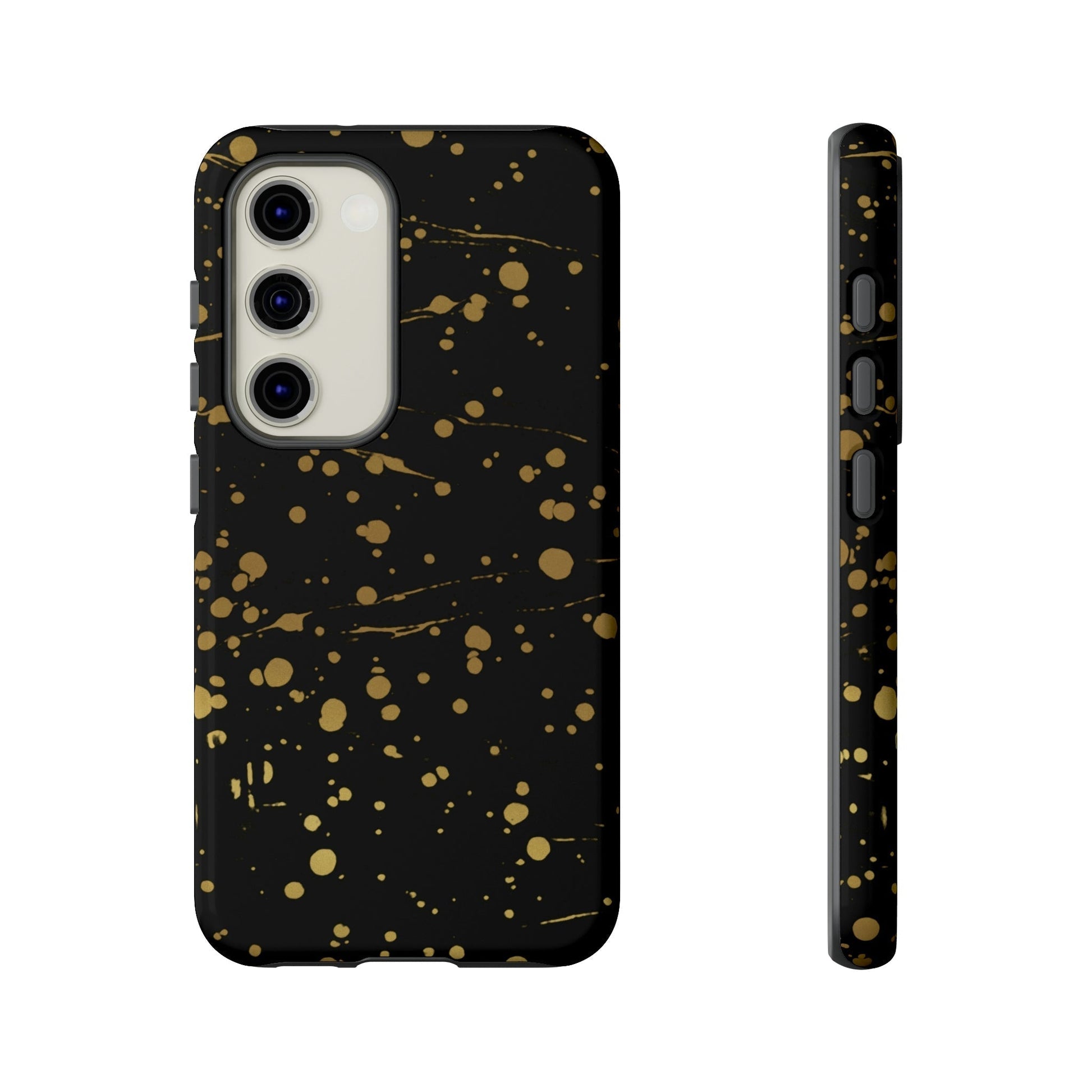 Phone Case-GOLD SPLATTER | Tough-Samsung Galaxy S23-Glossy-PhoneCaseBoss-Phone-Best-Phone-Cases