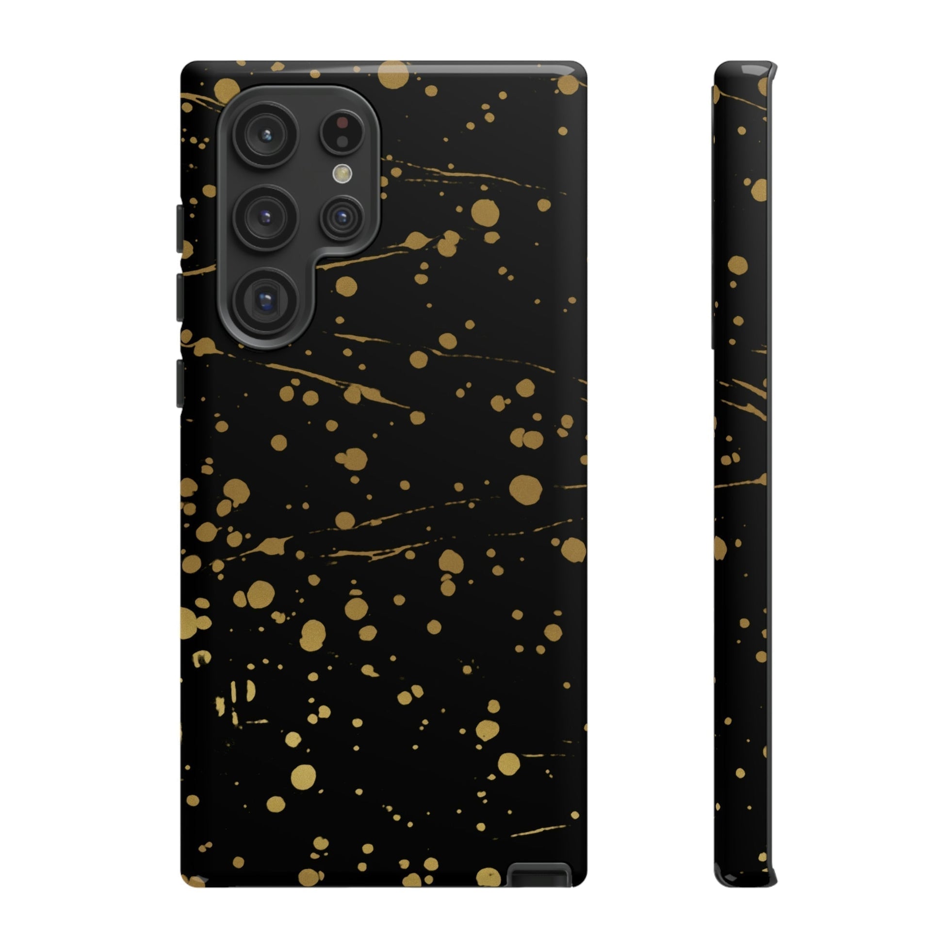 Phone Case-GOLD SPLATTER | Tough-Samsung Galaxy S22 Ultra-Glossy-PhoneCaseBoss-Phone-Best-Phone-Cases