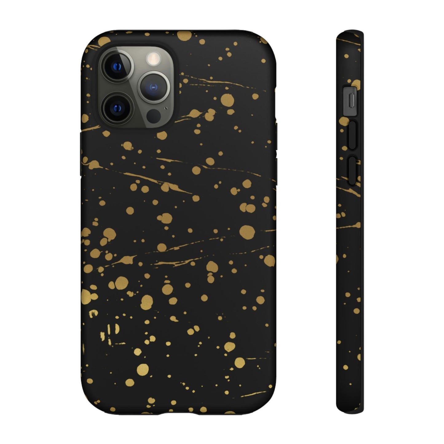 Phone Case-GOLD SPLATTER | Tough-iPhone 12 Pro-Matte-PhoneCaseBoss-Phone-Best-Phone-Cases