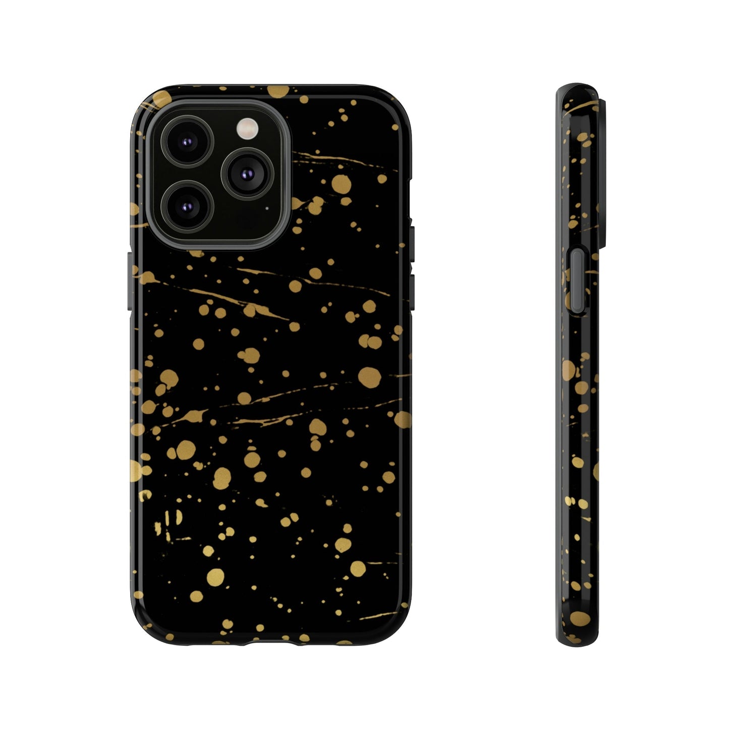 Phone Case-GOLD SPLATTER | Tough-iPhone 14 Pro Max-Glossy-PhoneCaseBoss-Phone-Best-Phone-Cases