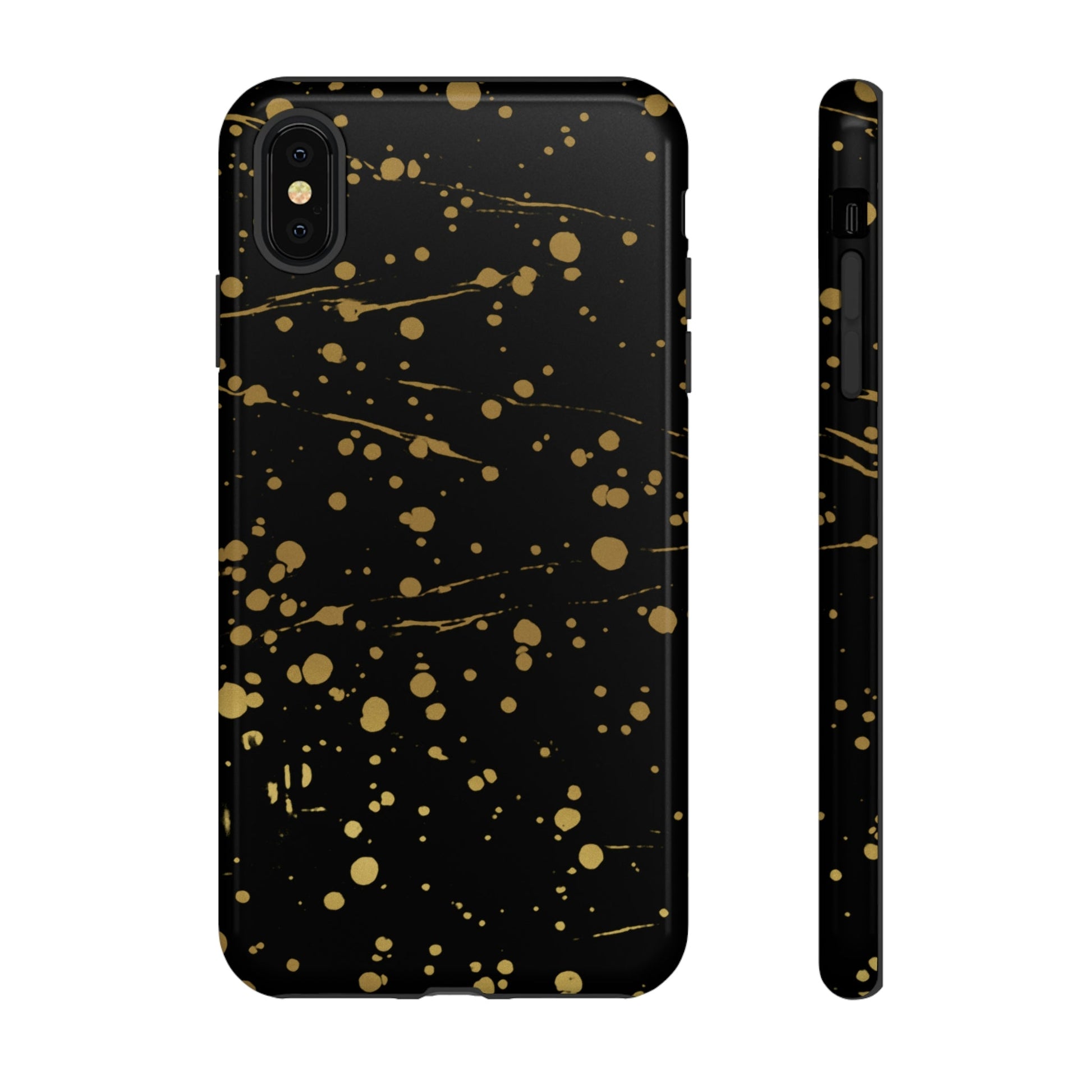 Phone Case-GOLD SPLATTER | Tough-iPhone XS MAX-Glossy-PhoneCaseBoss-Phone-Best-Phone-Cases