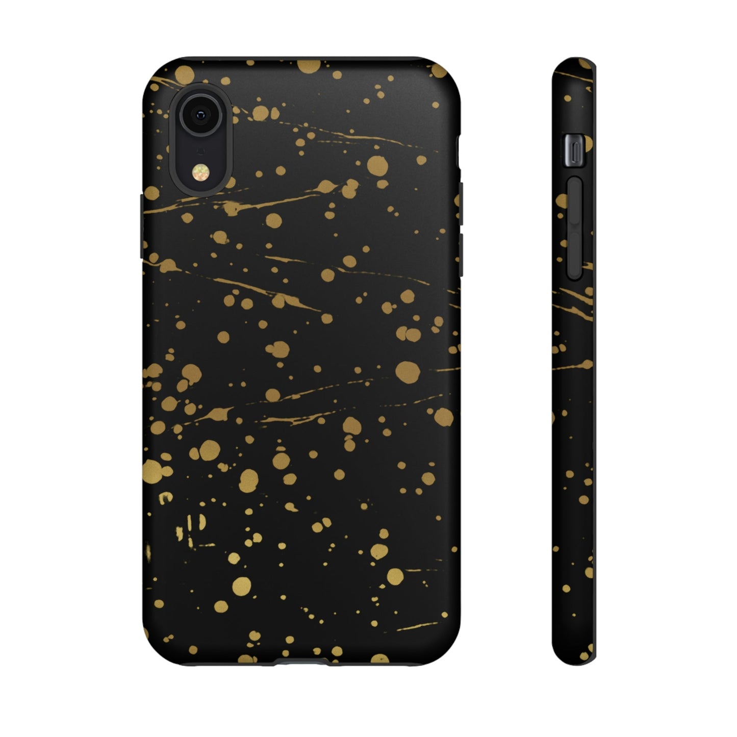 Phone Case-GOLD SPLATTER | Tough-iPhone XR-Matte-PhoneCaseBoss-Phone-Best-Phone-Cases