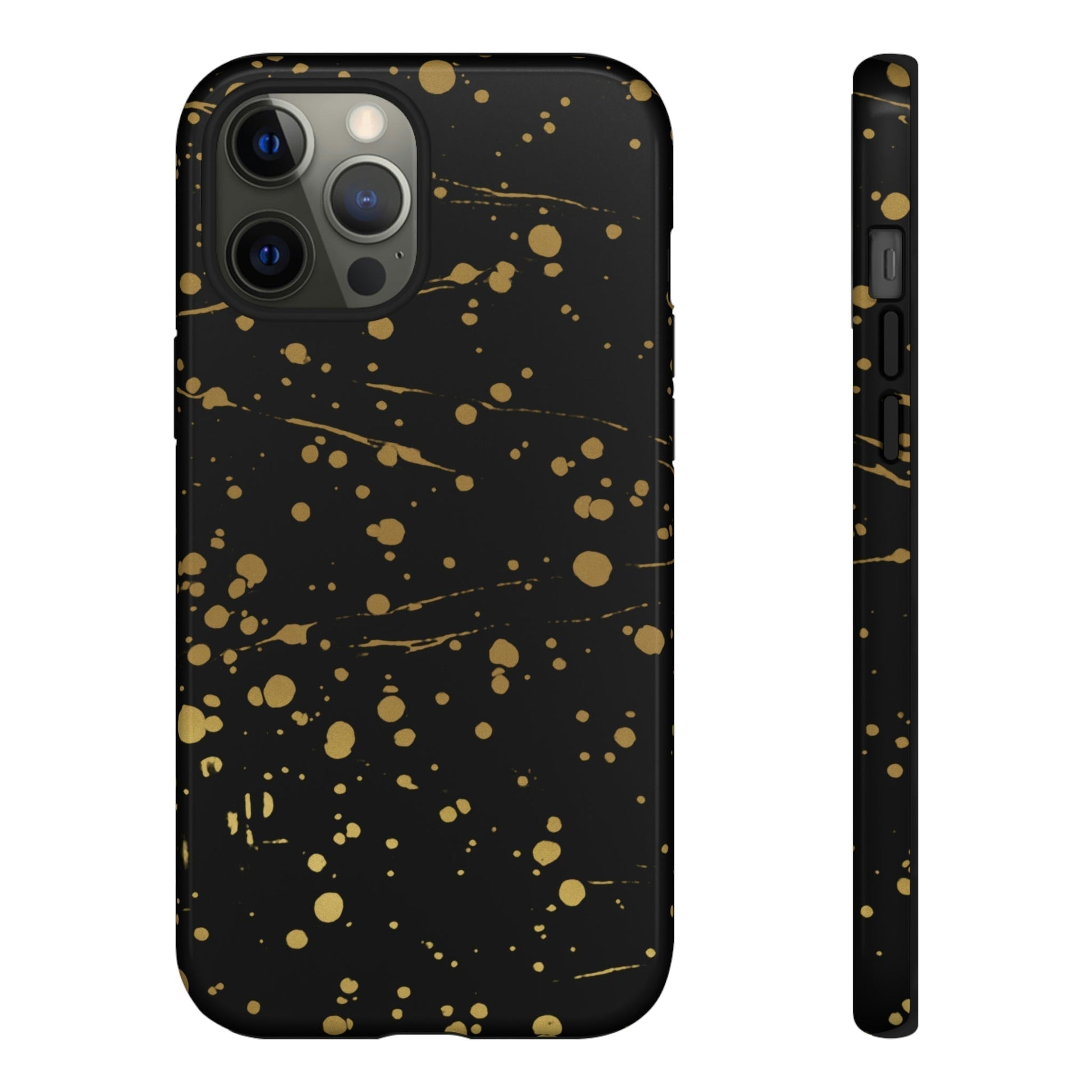 Phone Case-GOLD SPLATTER | Tough-iPhone 12 Pro Max-Glossy-PhoneCaseBoss-Phone-Best-Phone-Cases