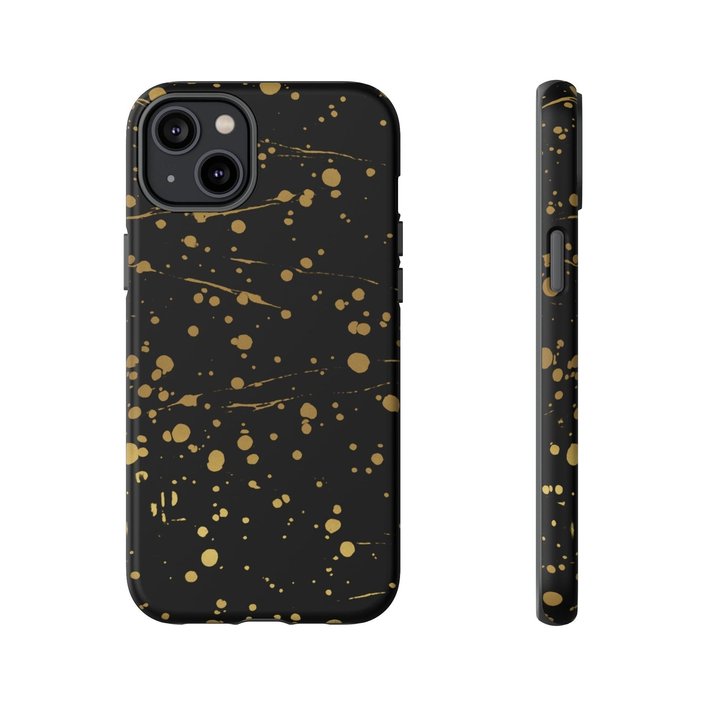 Phone Case-GOLD SPLATTER | Tough-iPhone 14 Plus-Matte-PhoneCaseBoss-Phone-Best-Phone-Cases