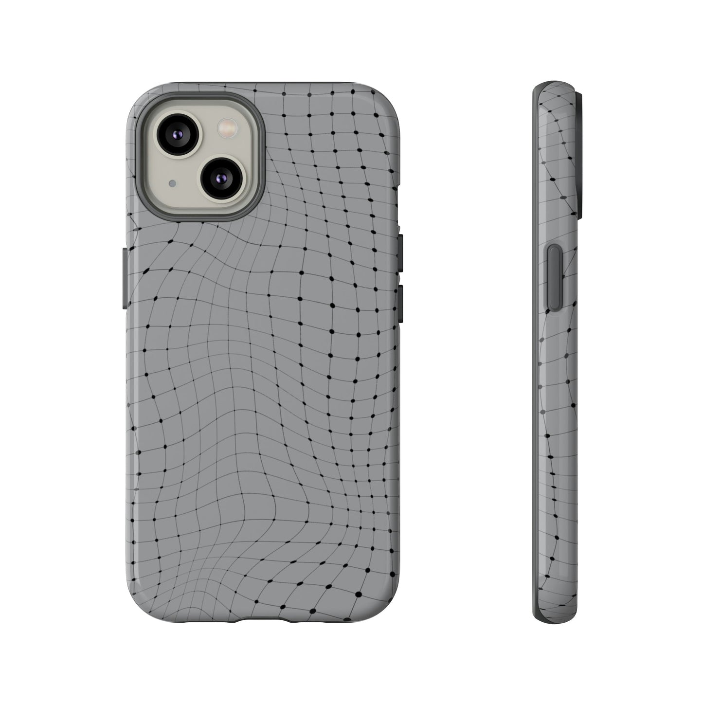 Phone Case-GRAY NET | Tough-iPhone 14-Glossy-PhoneCaseBoss-Phone-Best-Phone-Cases