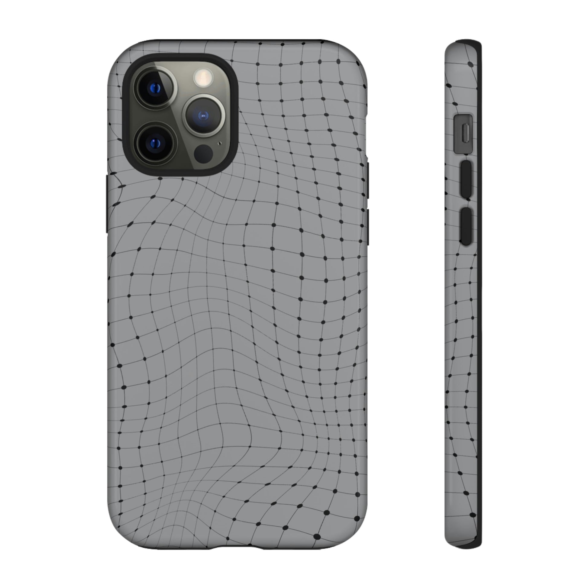 Phone Case-GRAY NET | Tough-iPhone 12 Pro-Glossy-PhoneCaseBoss-Phone-Best-Phone-Cases