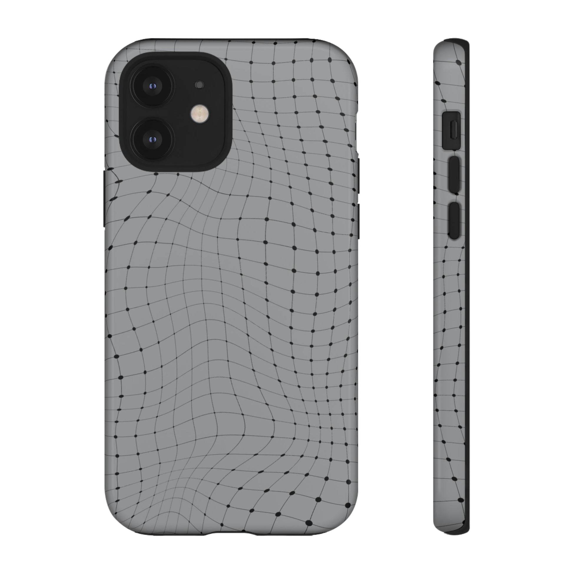 Phone Case-GRAY NET | Tough-iPhone 12-Glossy-PhoneCaseBoss-Phone-Best-Phone-Cases