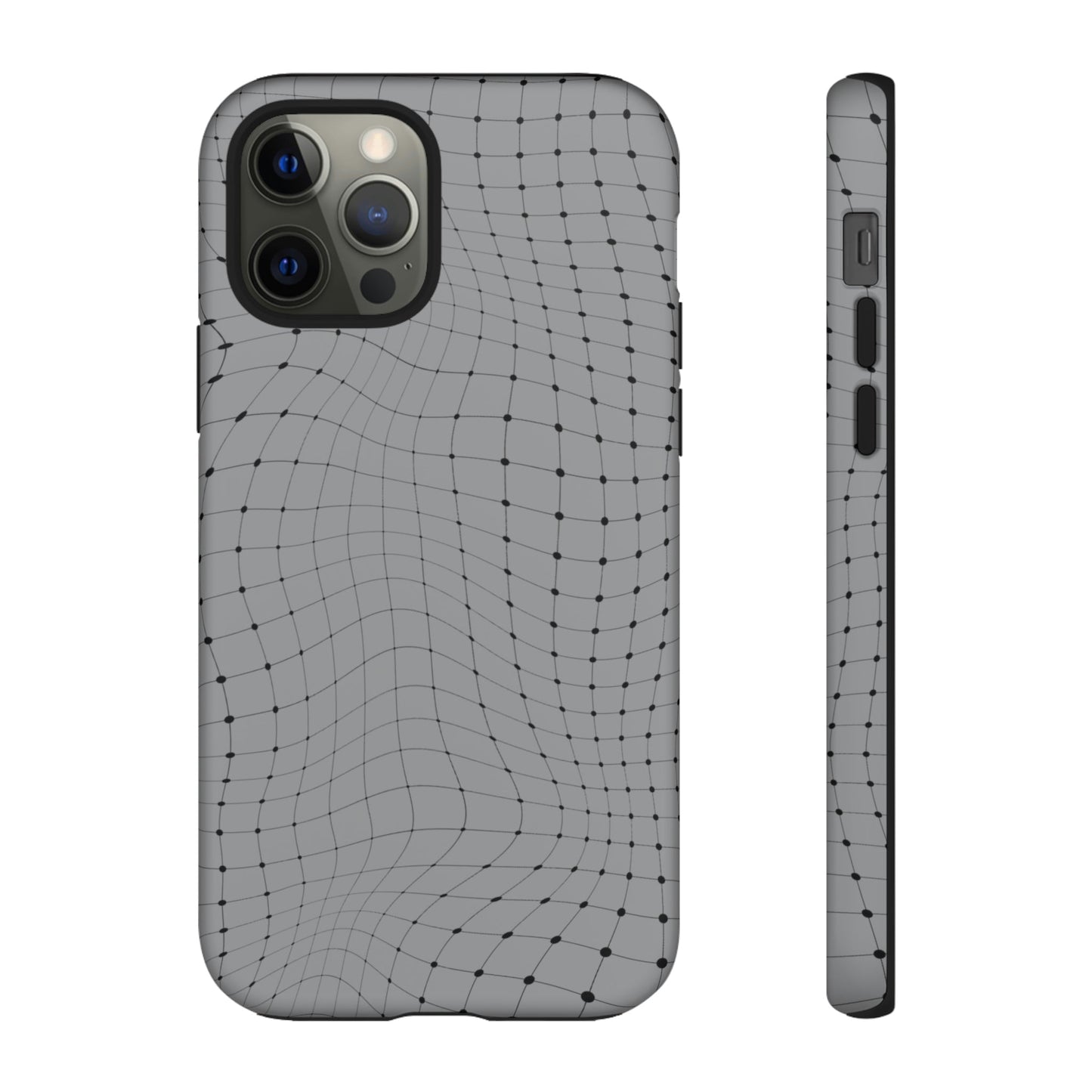 Phone Case-GRAY NET | Tough-iPhone 12 Pro-Matte-PhoneCaseBoss-Phone-Best-Phone-Cases