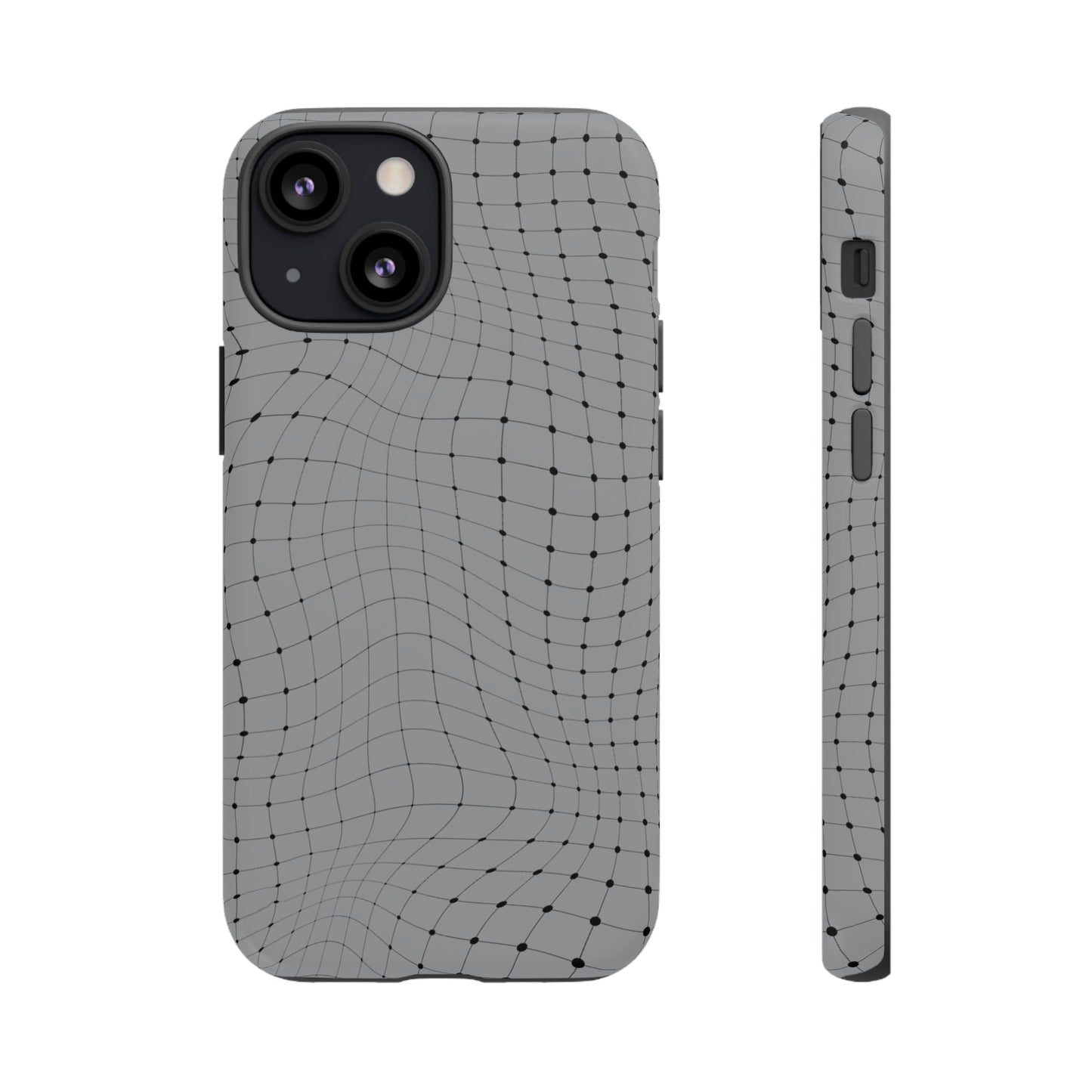 Phone Case-GRAY NET | Tough-iPhone 13 Mini-Matte-PhoneCaseBoss-Phone-Best-Phone-Cases