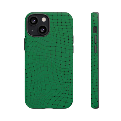 Phone Case-GREEN NET | Tough-iPhone 13 Mini-Matte-PhoneCaseBoss-Phone-Best-Phone-Cases