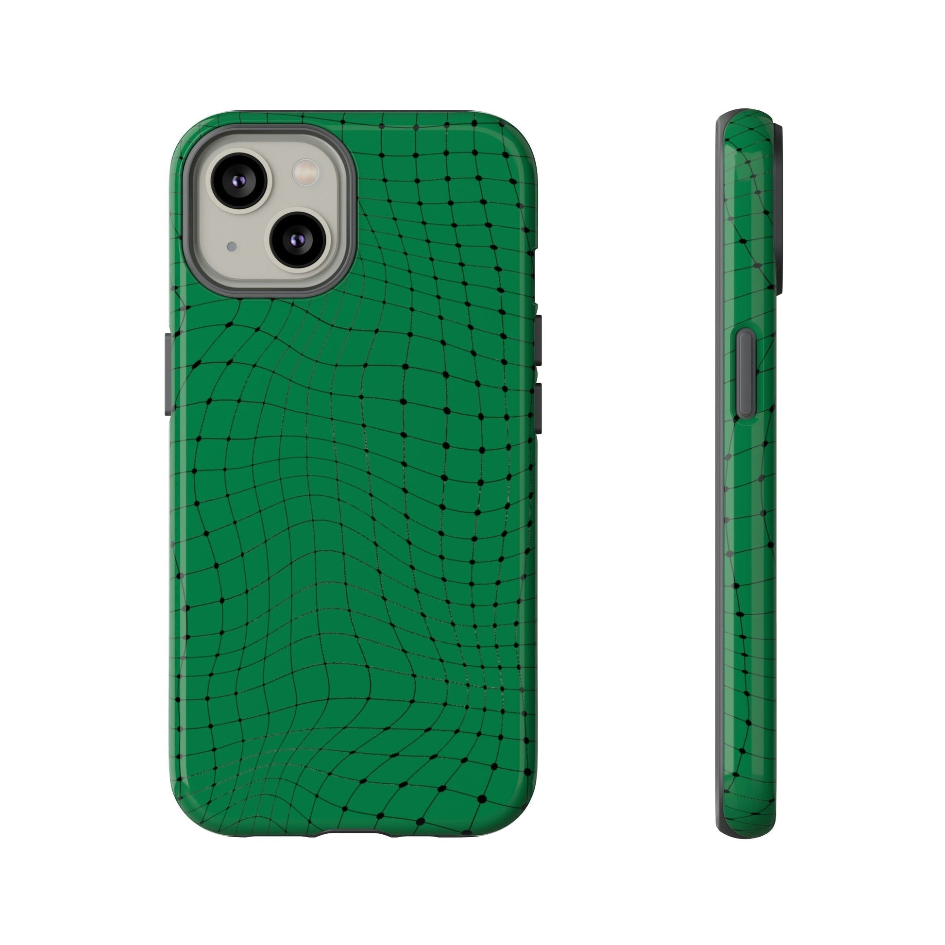 Phone Case-GREEN NET | Tough-iPhone 14-Glossy-PhoneCaseBoss-Phone-Best-Phone-Cases