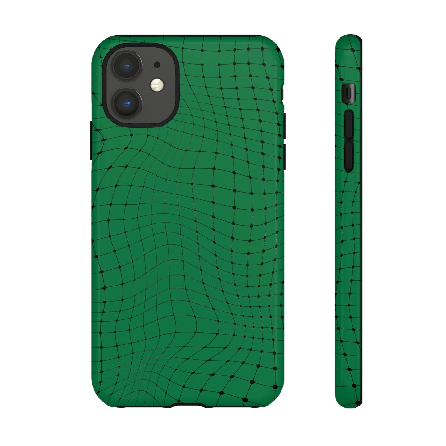 Phone Case-GREEN NET | Tough-iPhone 11-Glossy-PhoneCaseBoss-Phone-Best-Phone-Cases