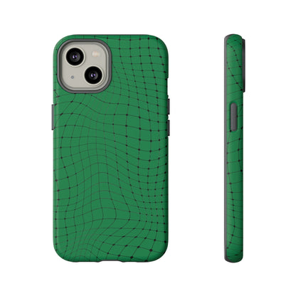 Phone Case-GREEN NET | Tough-iPhone 14-Matte-PhoneCaseBoss-Phone-Best-Phone-Cases