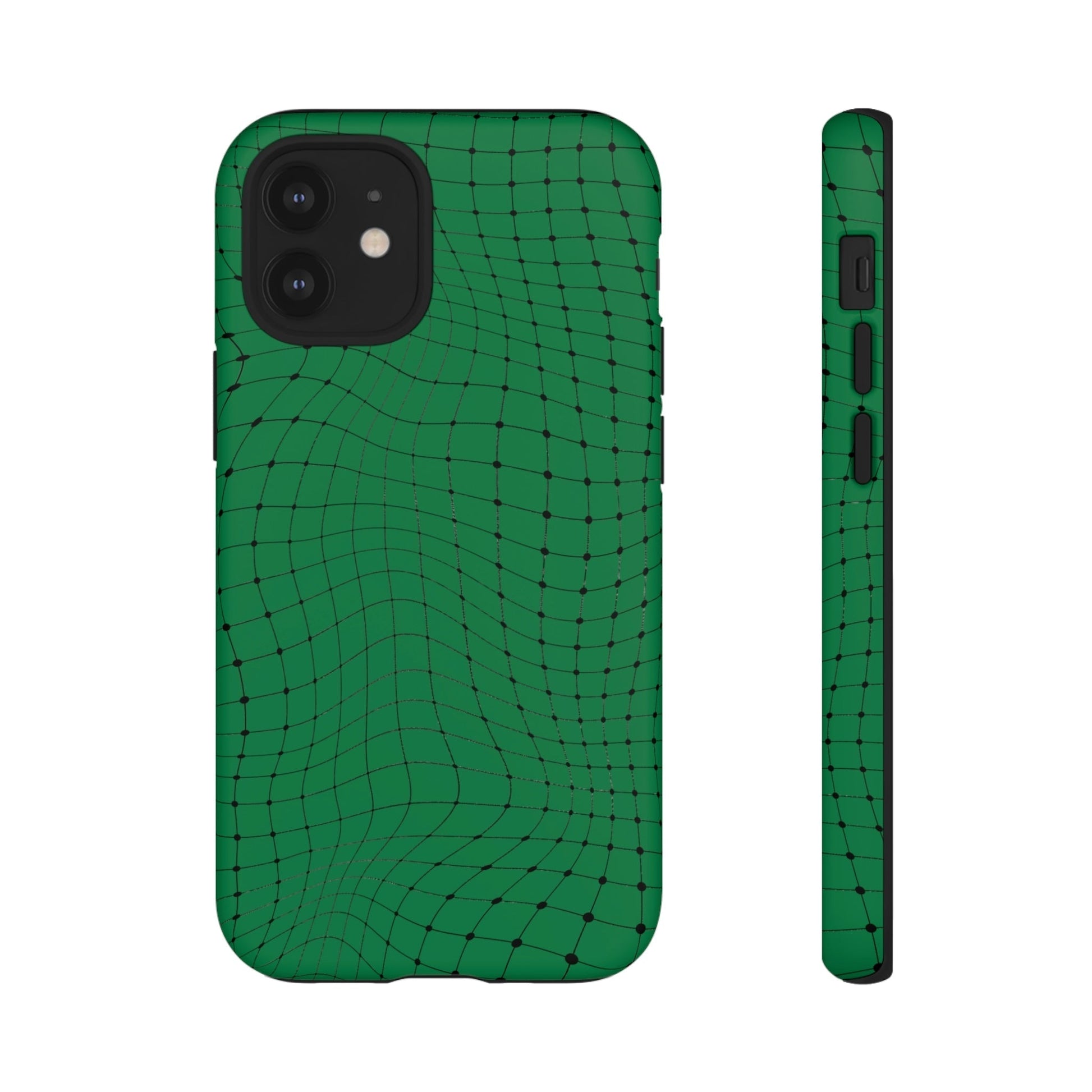 Phone Case-GREEN NET | Tough-iPhone 12 Mini-Matte-PhoneCaseBoss-Phone-Best-Phone-Cases